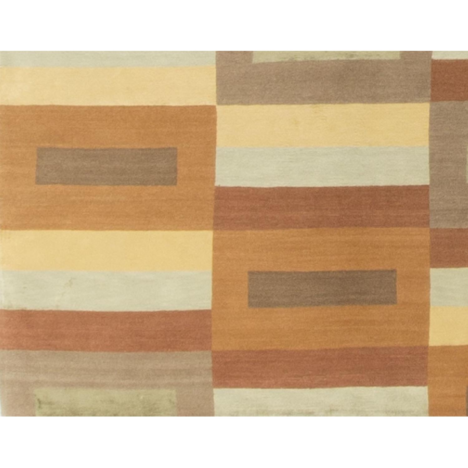 Modern Contemporary Hand Knotted Wool Rug - image-2