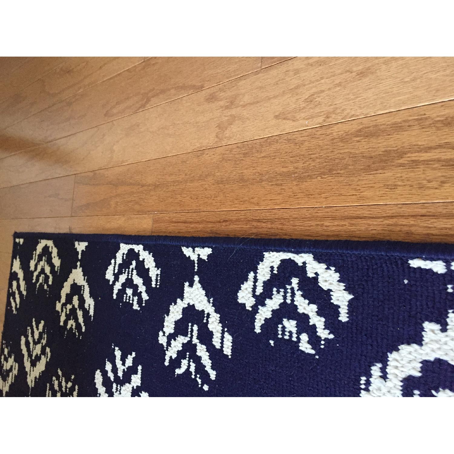 Indoor/Outdoor Navy Ikat Rug - image-3