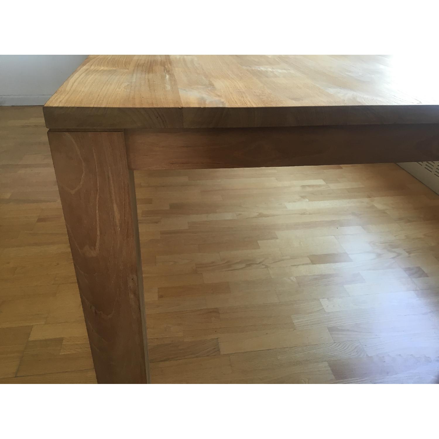 Crate & Barrel Pacifica Solid Teak Dining Table w/ 1 Bench - image-4