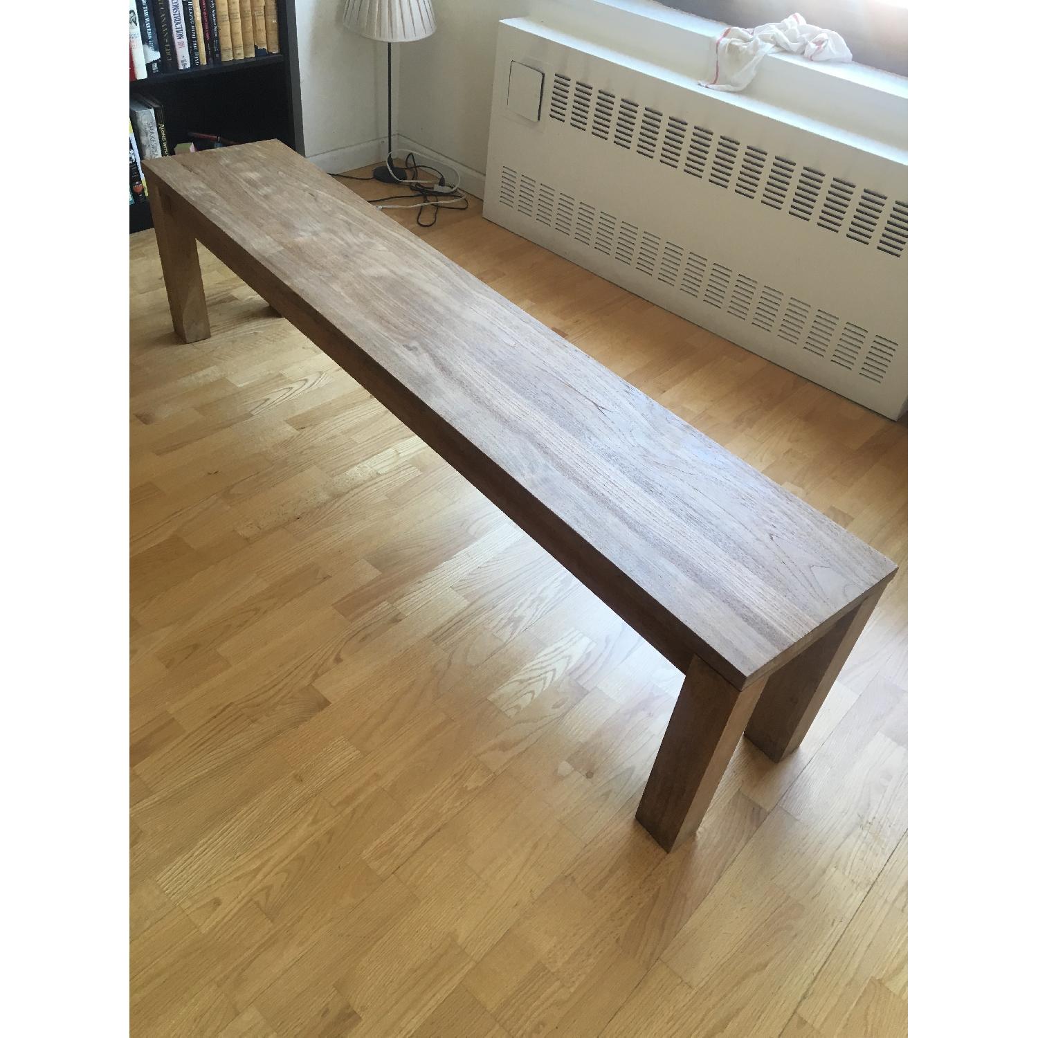 Crate & Barrel Pacifica Solid Teak Dining Table w/ 1 Bench - image-8