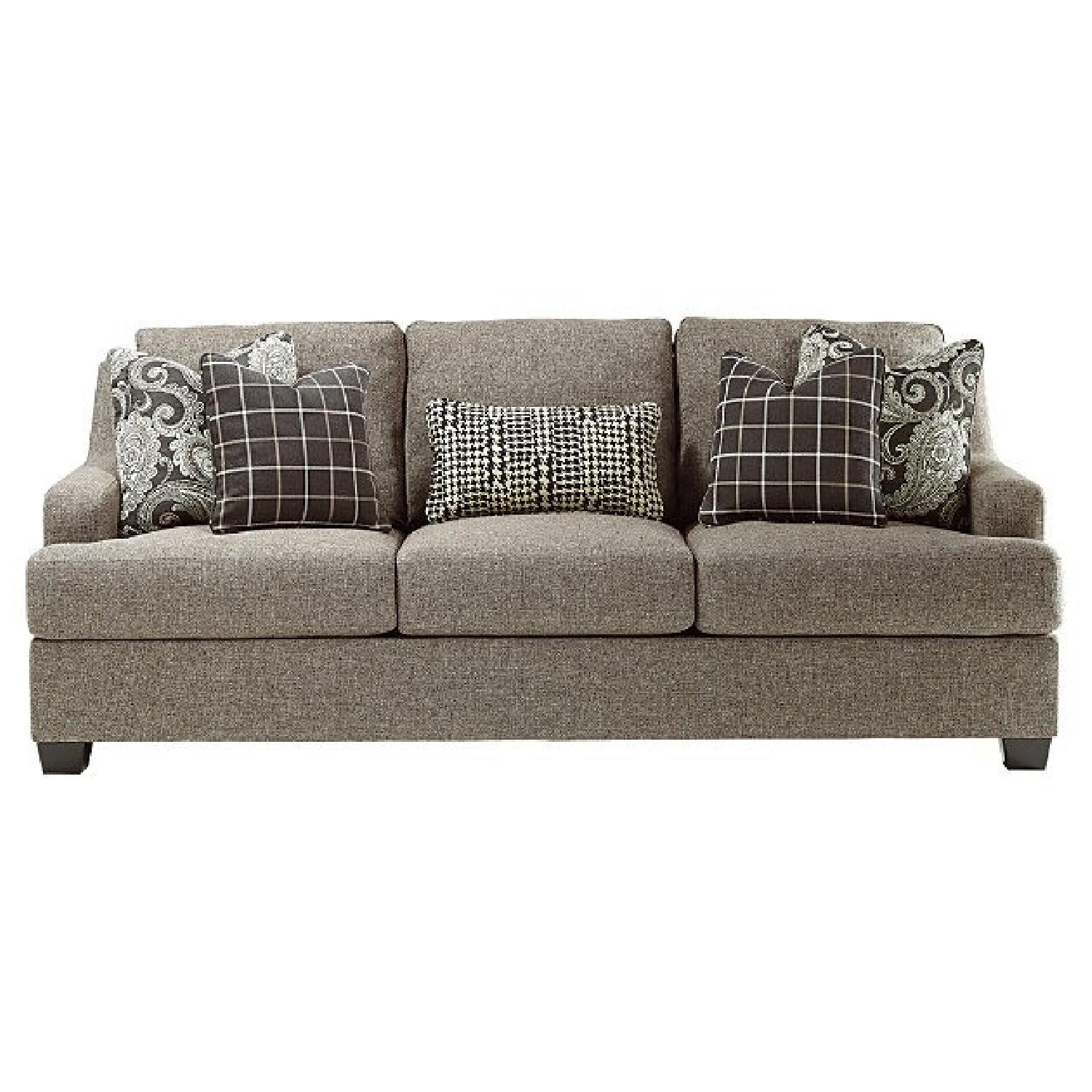 Ashley's Grey Flannel Suit Sofa - image-0
