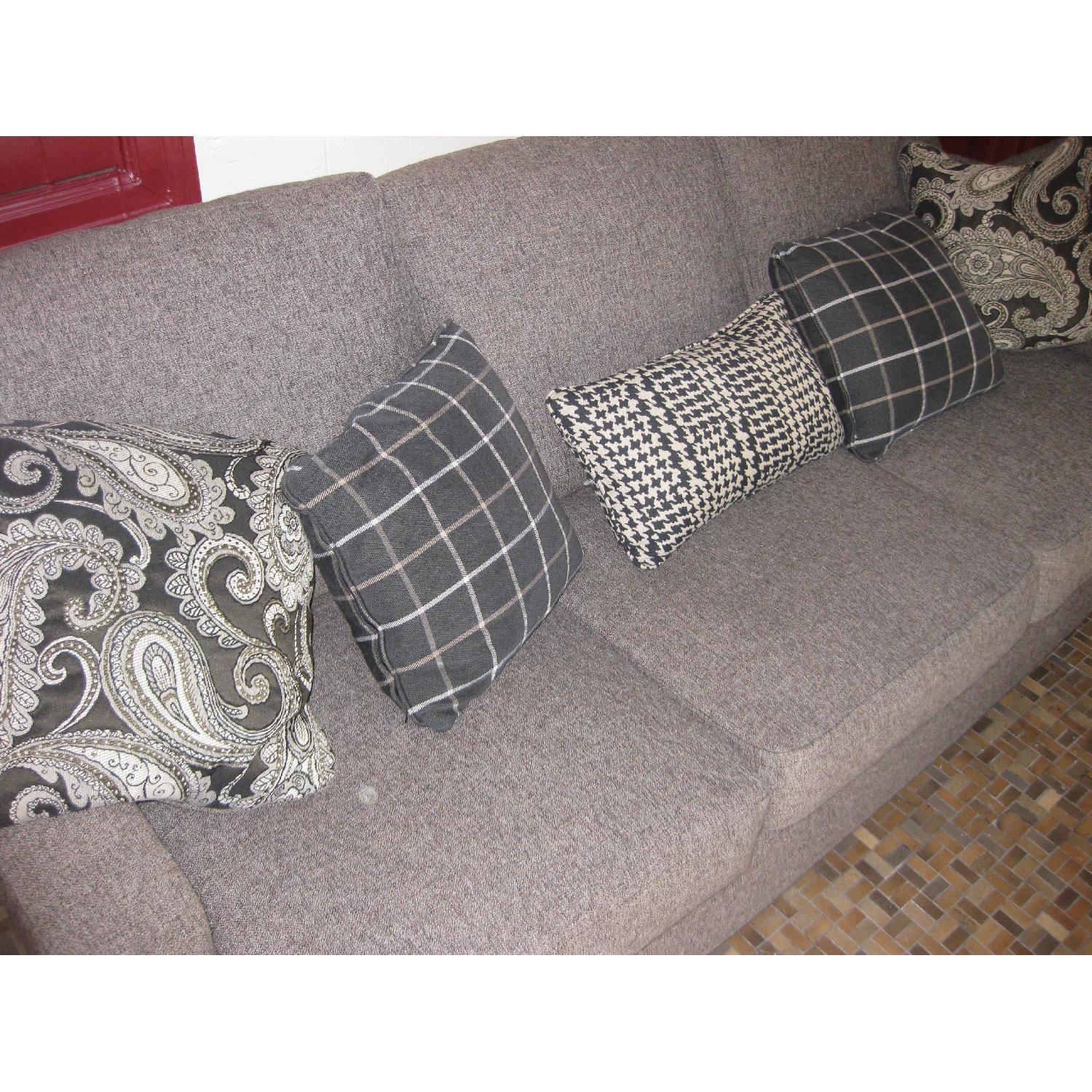 Ashley's Grey Flannel Suit Sofa - image-6