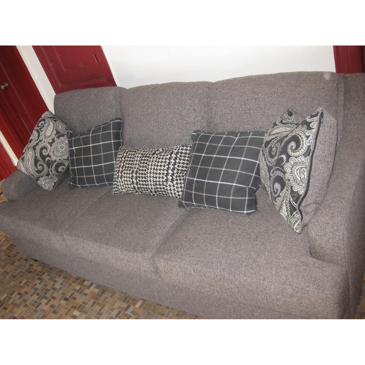 Ashley's Grey Flannel Suit Sofa - image-8