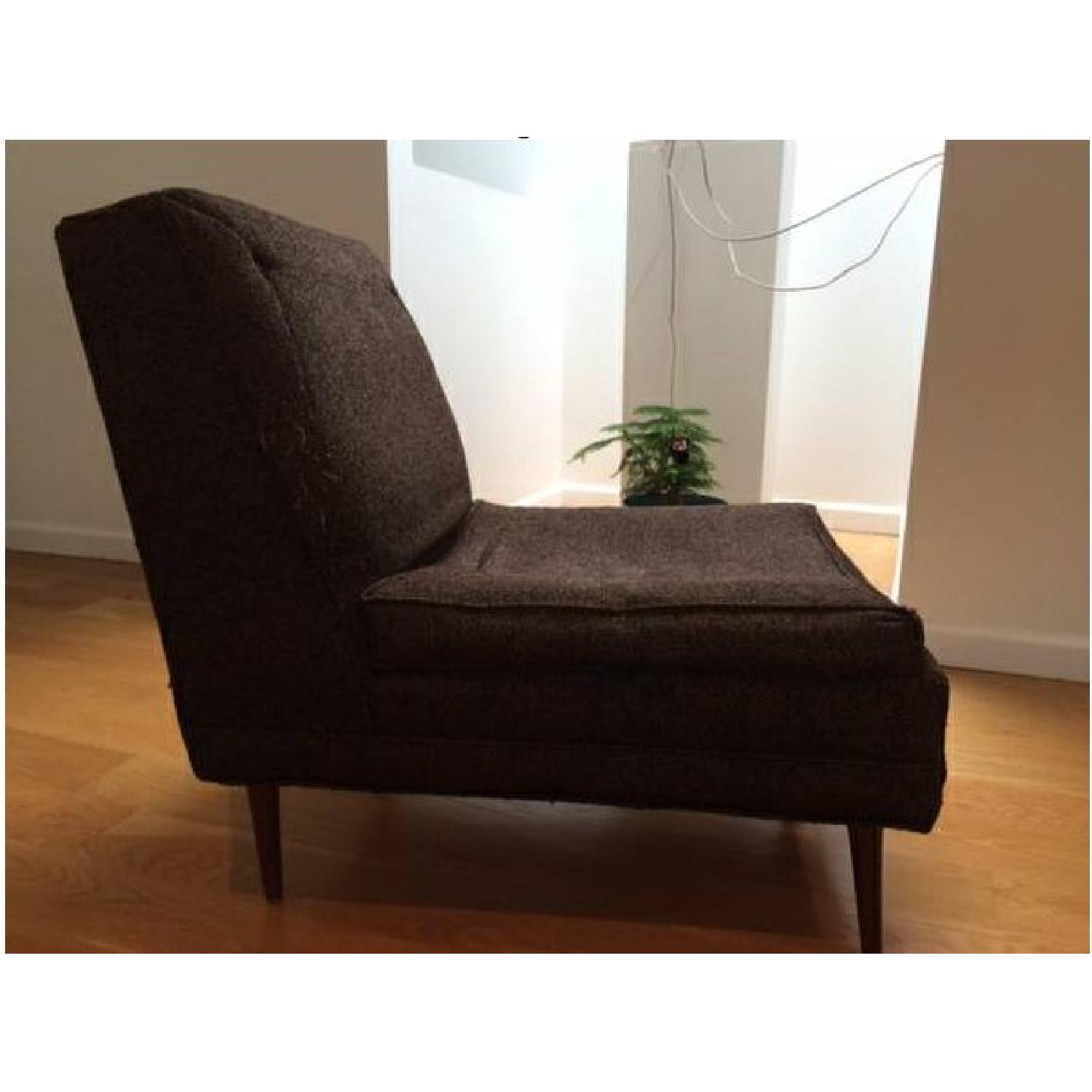 Vintage 1960s 3-Piece Sectional Sofa + Armchair & Ottoman in Brown - image-4