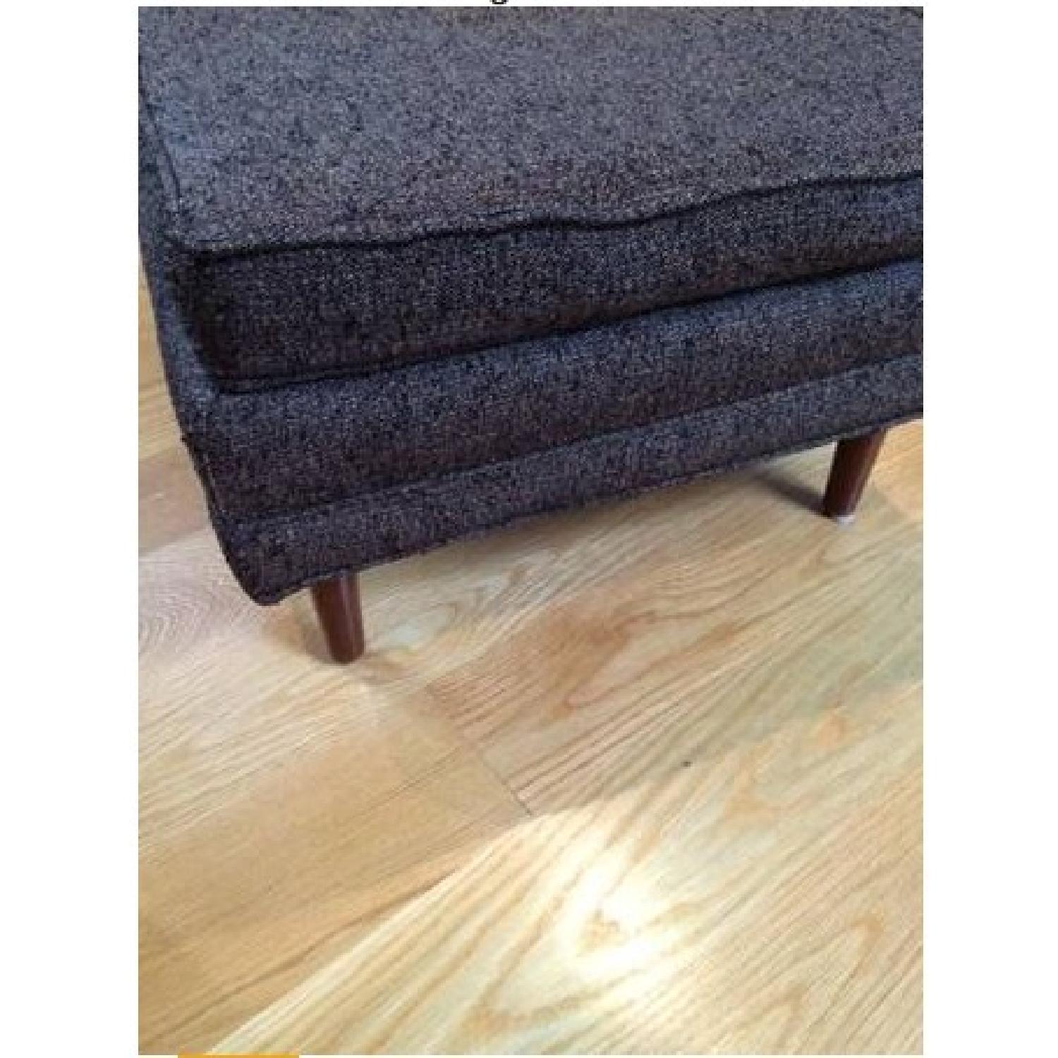 Vintage 1960s 3-Piece Sectional Sofa + Armchair & Ottoman in Brown - image-9