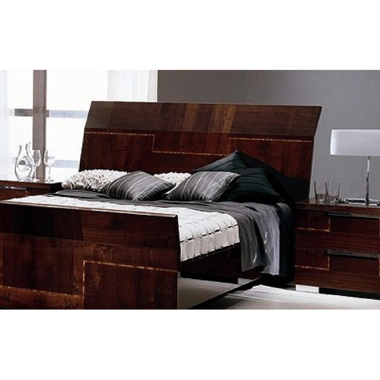Alf Queen Low Profile Sleigh Bed + Dresser w/ Mirror + 2 Nighstands - image-2