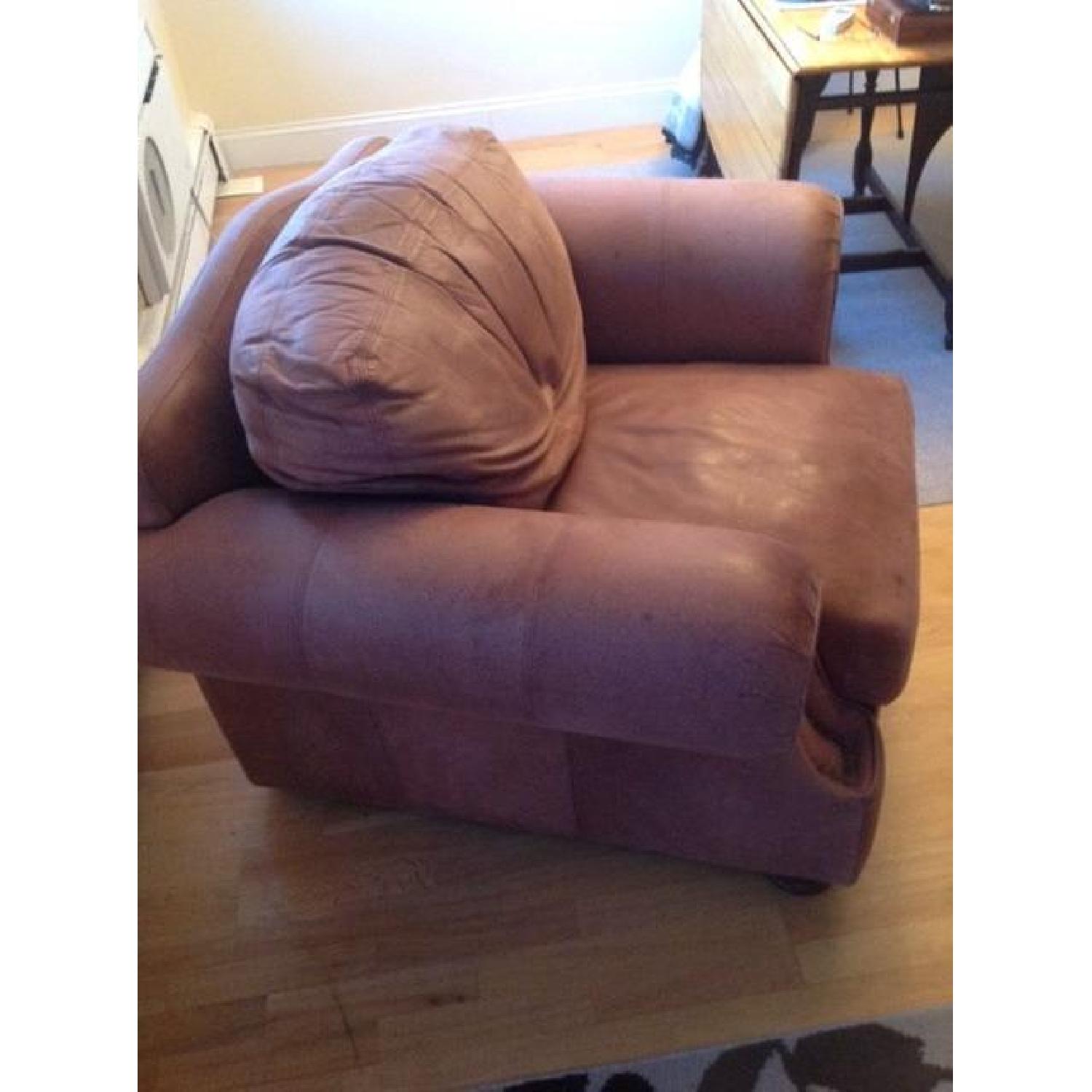 Old Good Things Oversized Leather Reading Chair - image-2