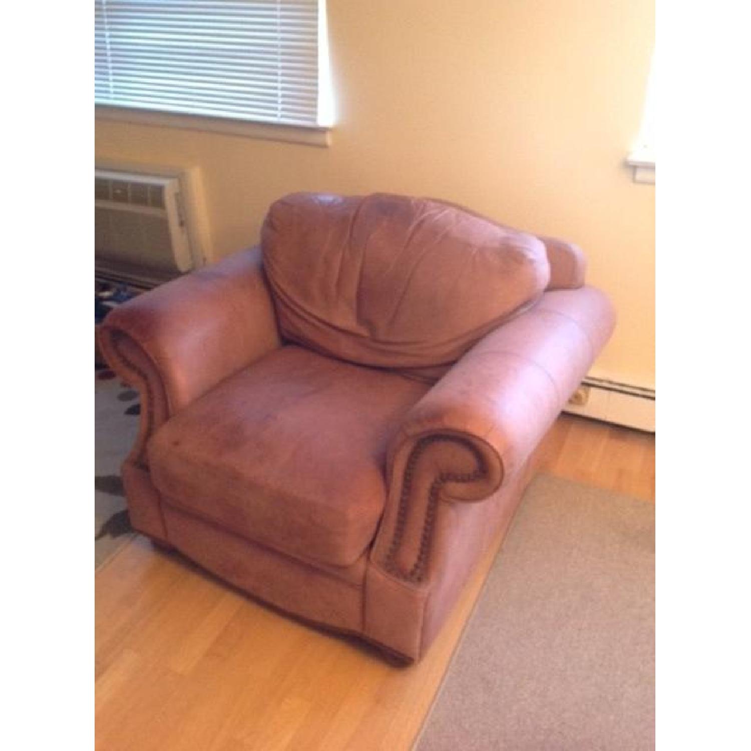 Old Good Things Oversized Leather Reading Chair - image-3