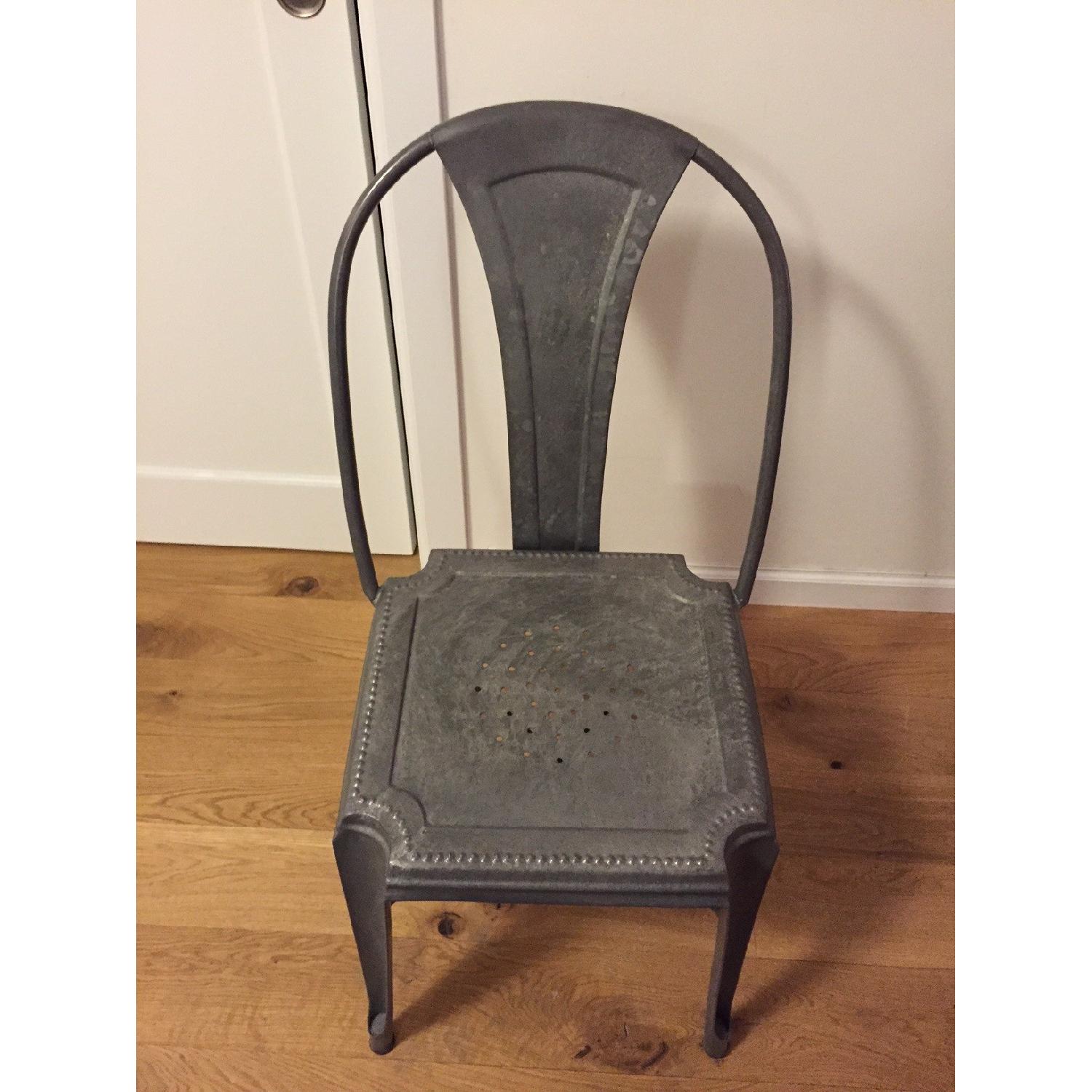 Crate & Barrel Lyle Metal Dining Chair - 2 Available - image-1