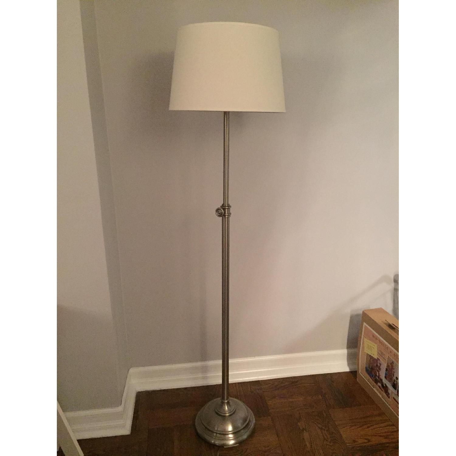 Pottery Barn Chelsea Floor Lamp w/ Linen Drum Shade - image-4