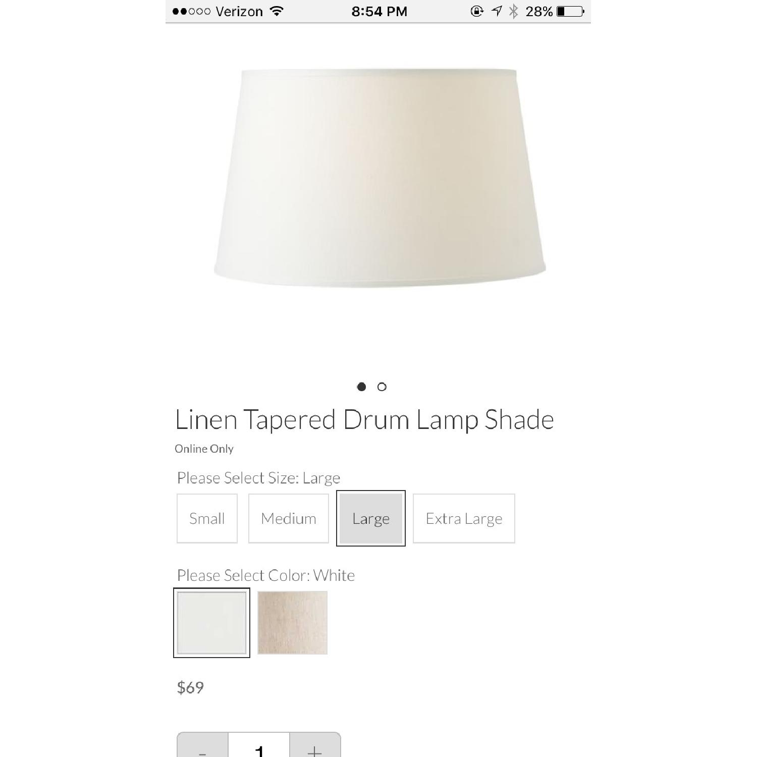 Pottery Barn Chelsea Floor Lamp w/ Linen Drum Shade - image-7