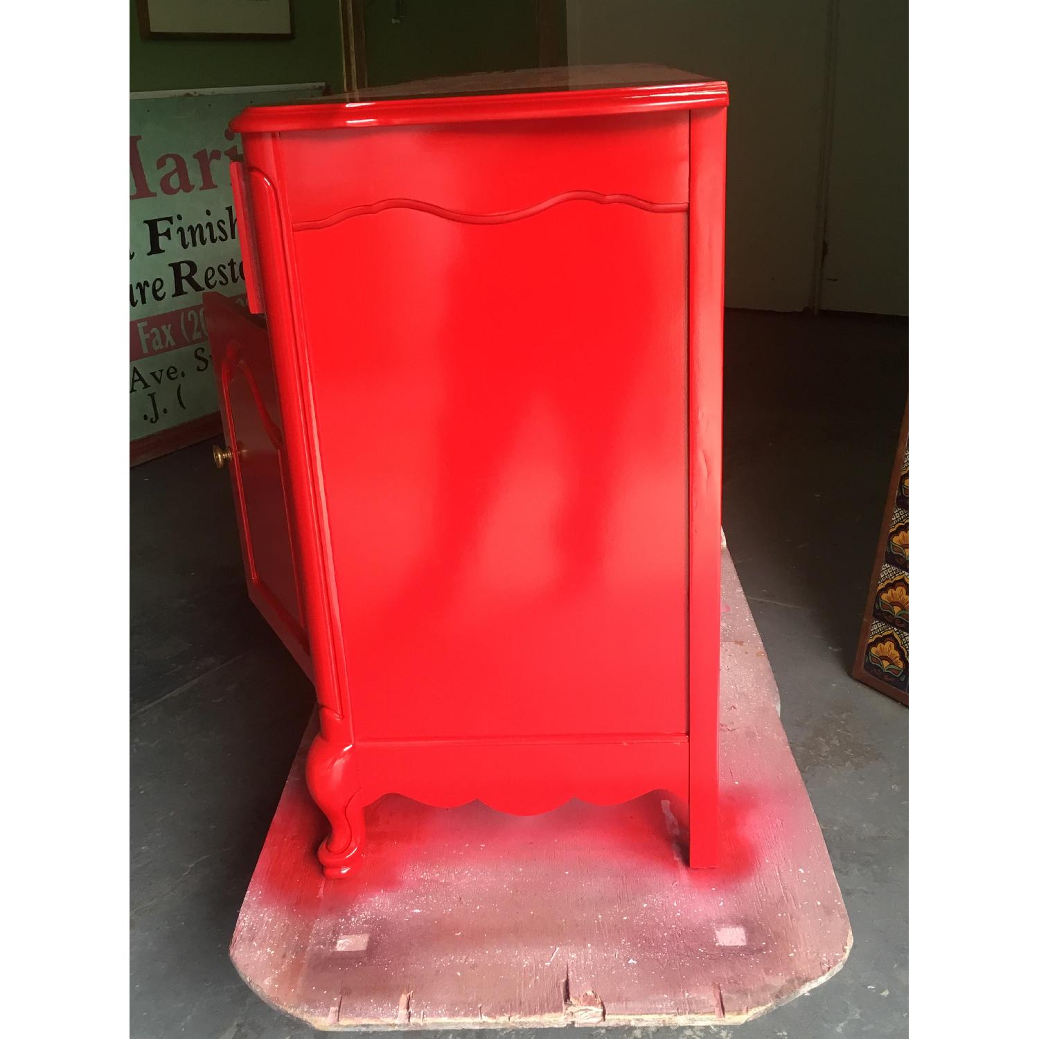 Solid Maple Wood Chinese Red Sideboard - image-5