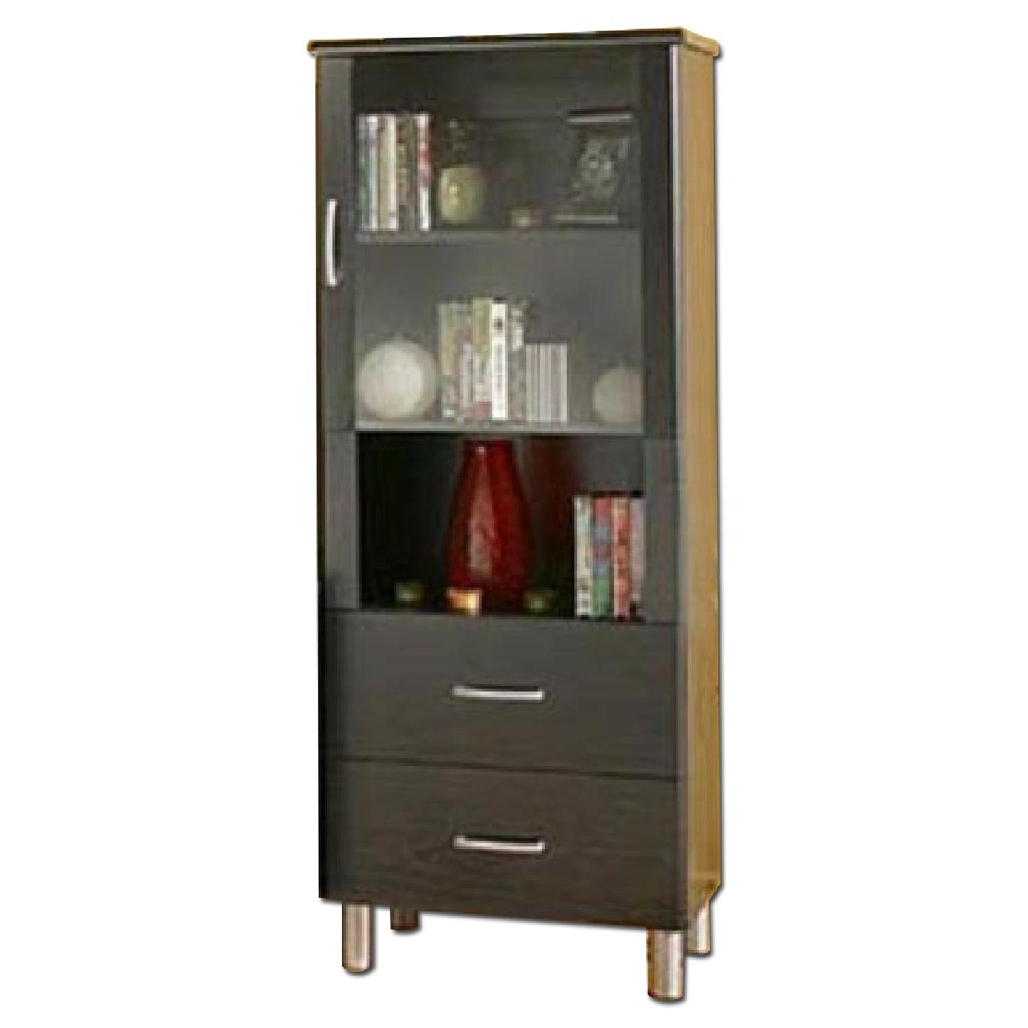 South Shore Furniture Cosmos Bookcase Shelf w/ Glass Door - image-0