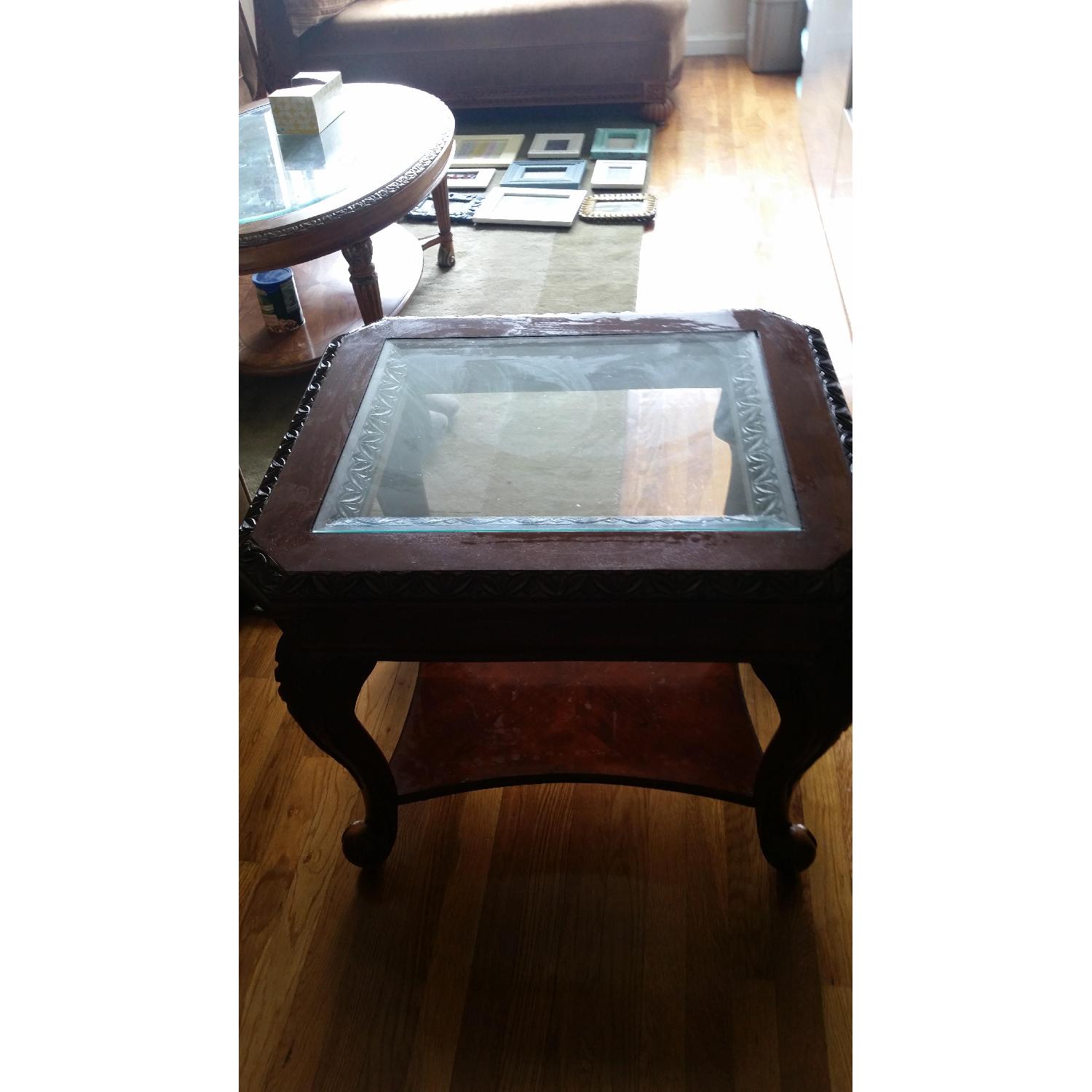 Raymour & Flanigan Wood Side Table - image-1