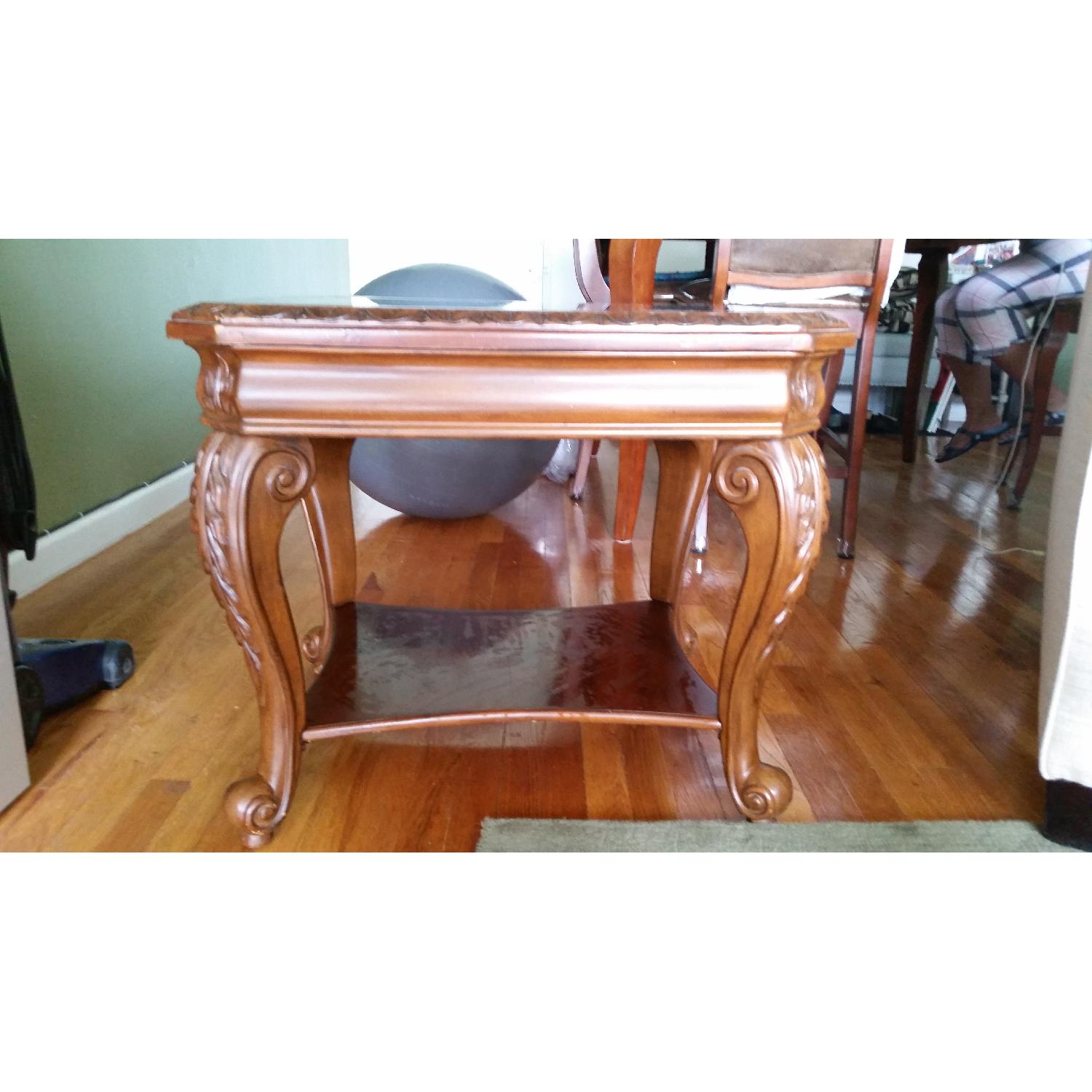 Raymour & Flanigan Wood Side Table - image-2