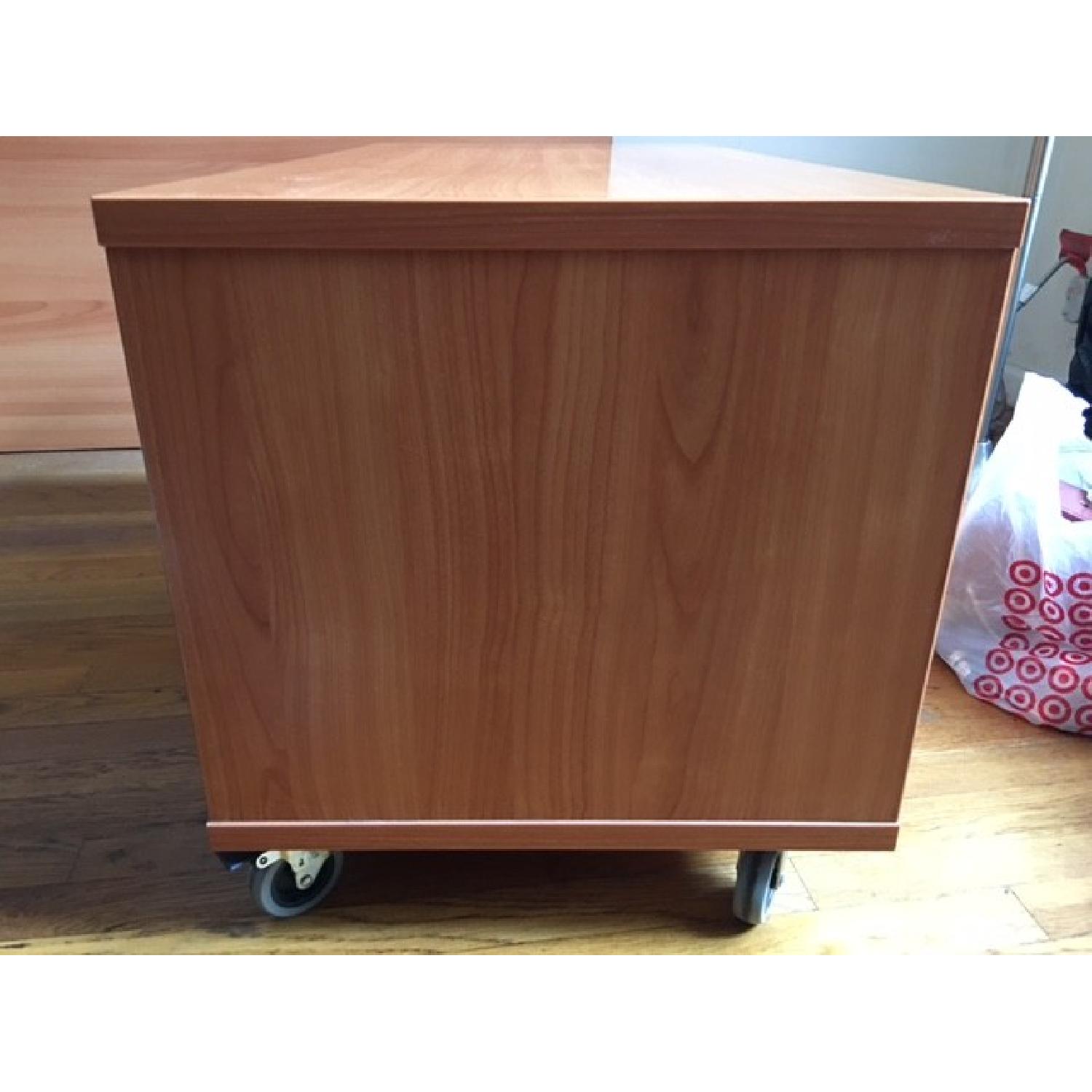 Crate & Barrel TV Stand on Wheels - image-2