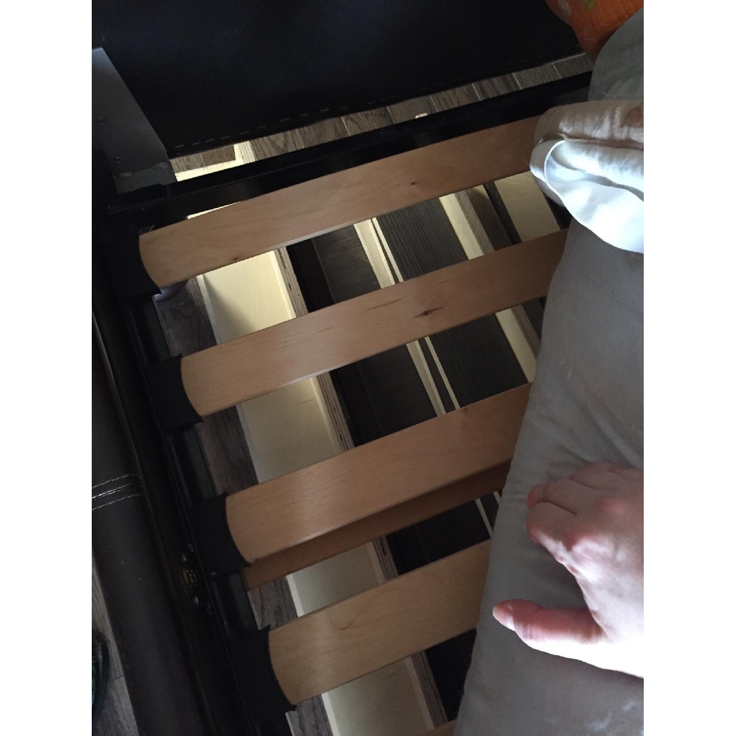 Leather Sleigh Queen Size Bed - image-2