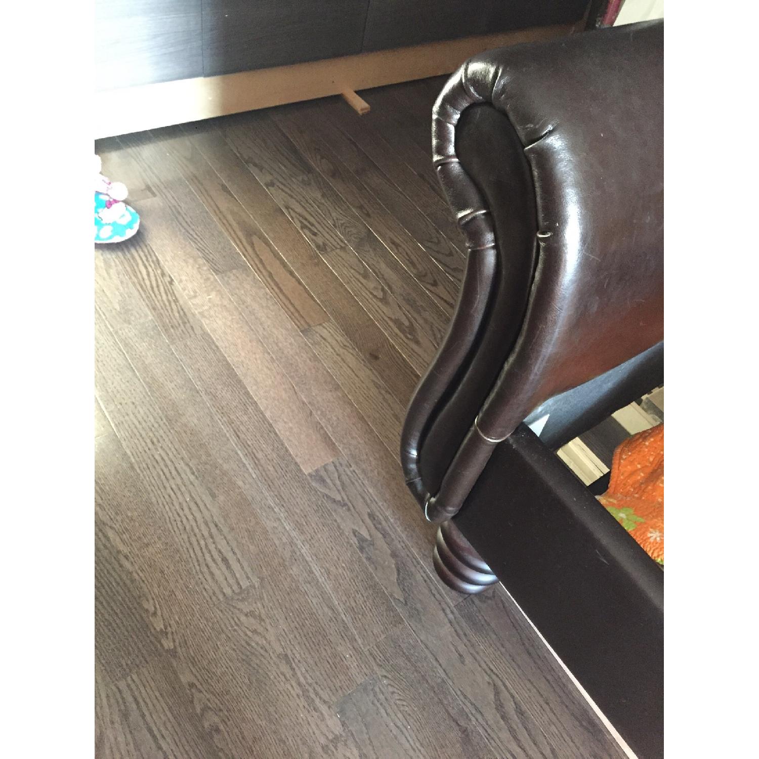 Leather Sleigh Queen Size Bed - image-5