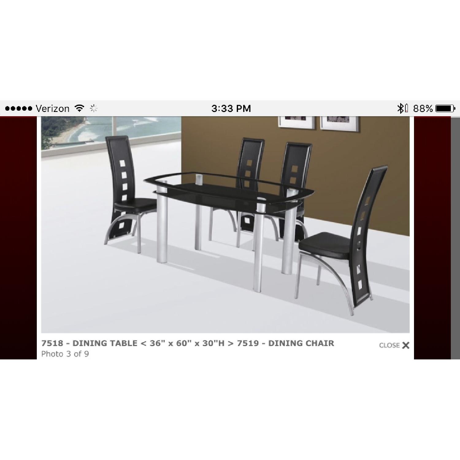 Modern Glass Table w/ 4 Chairs - image-1