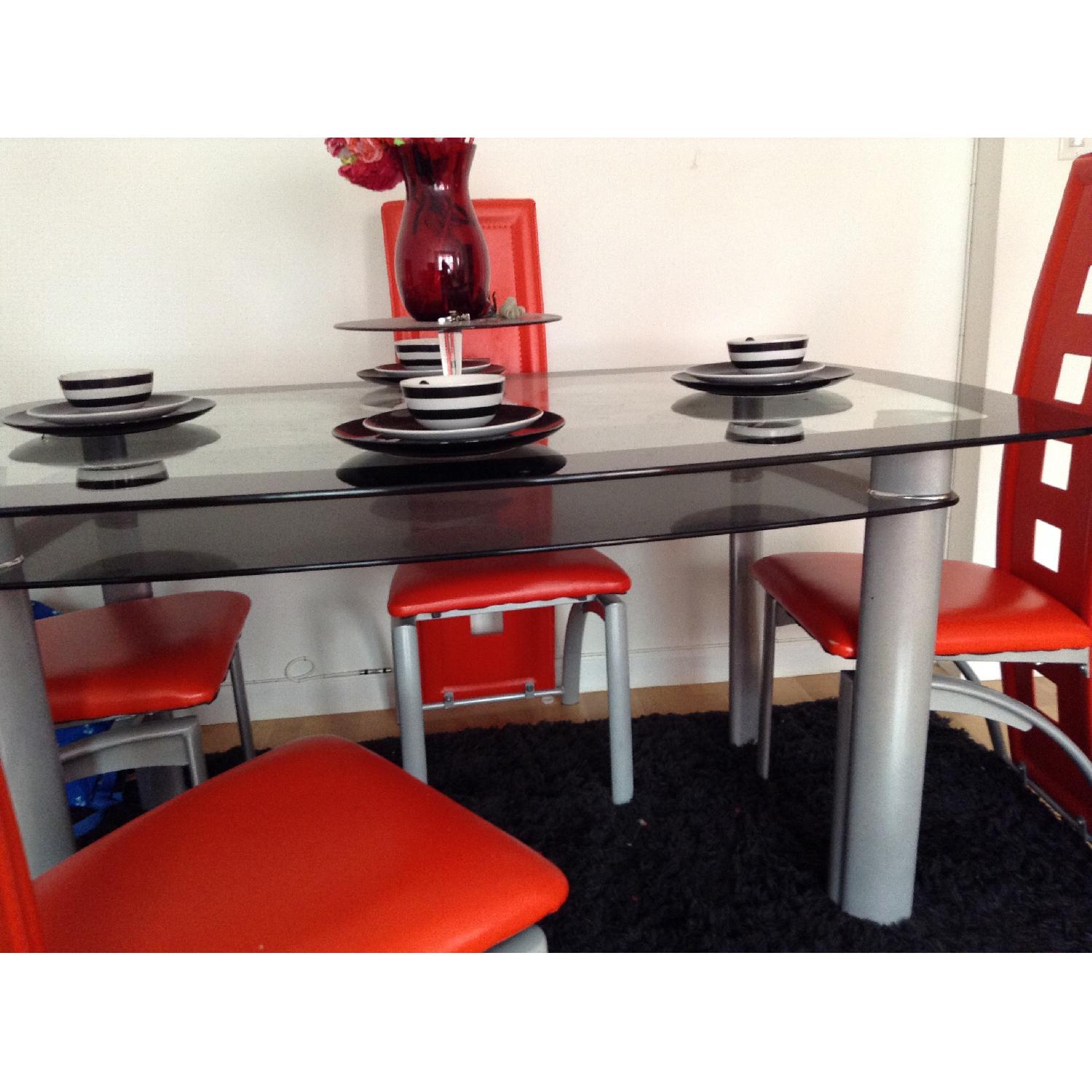 Modern Glass Table w/ 4 Chairs - image-3