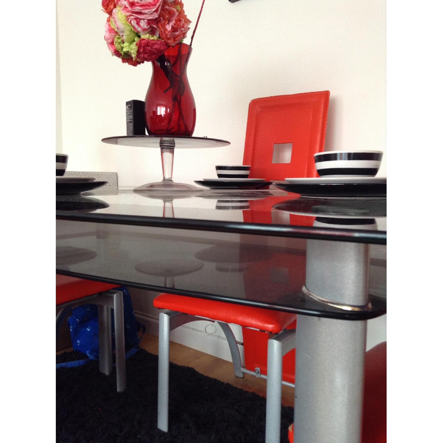 Modern Glass Table w/ 4 Chairs - image-4