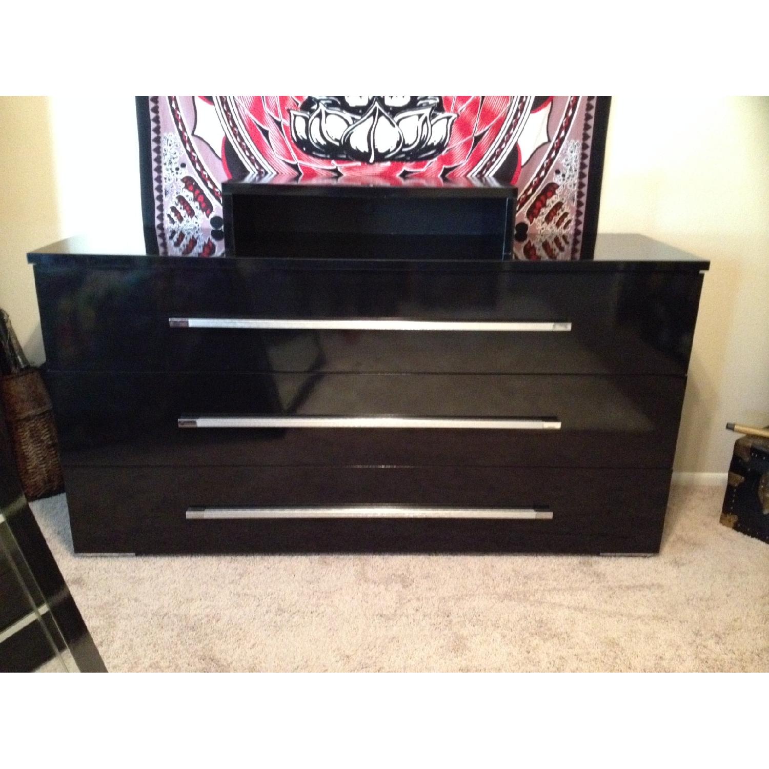 Custom Black Dresser w/ Large Mirror - image-8