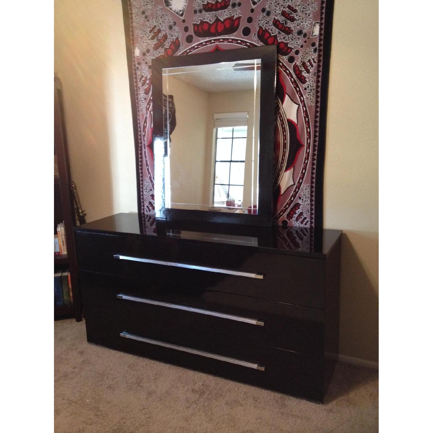 Custom Black Dresser w/ Large Mirror - image-13