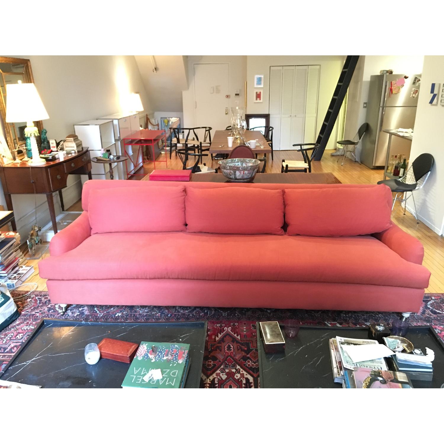 Large Custom Linen Sofa - 2 Available - image-1