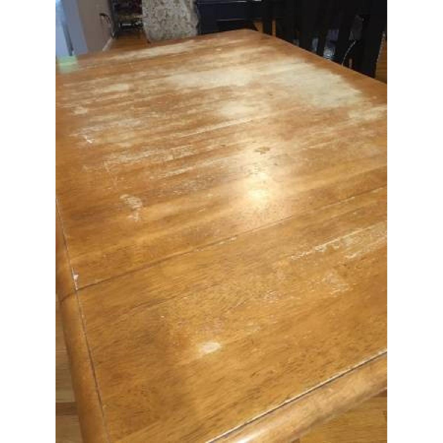 Pier 1 Real Wood Drop Leaf Dining Table w/ 4 Chairs - image-3