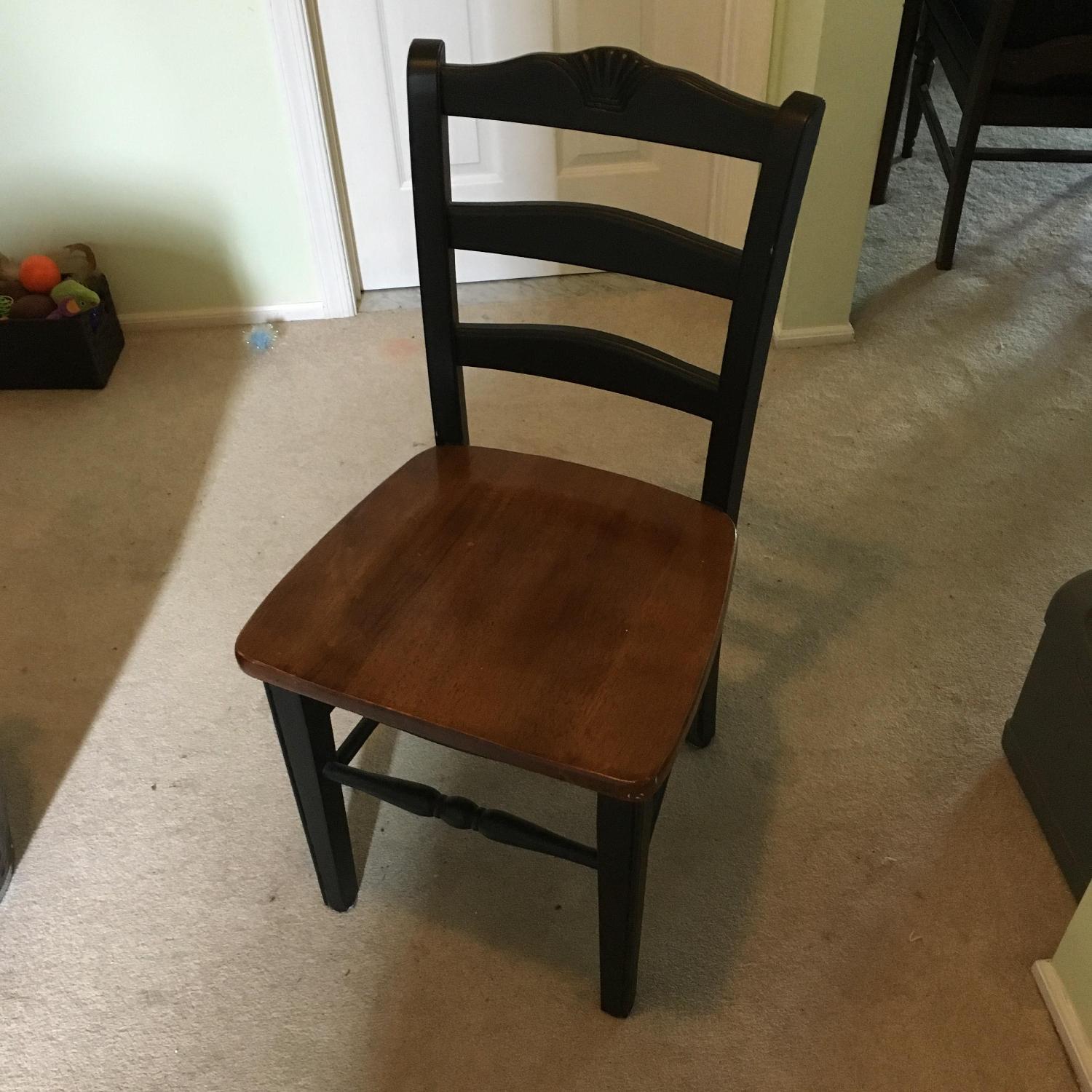 Pier 1 Real Wood Drop Leaf Dining Table w/ 4 Chairs - image-8