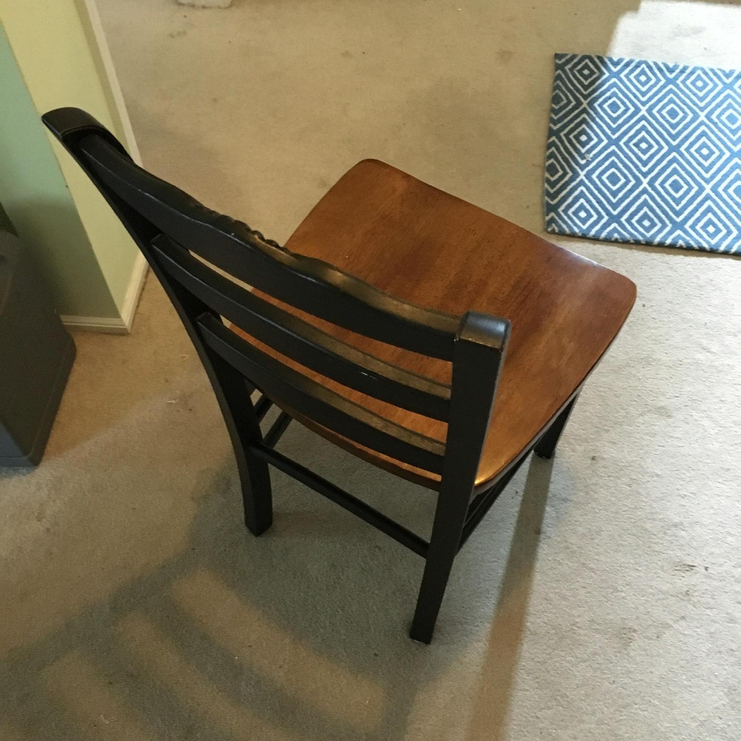 Pier 1 Real Wood Drop Leaf Dining Table w/ 4 Chairs - image-9