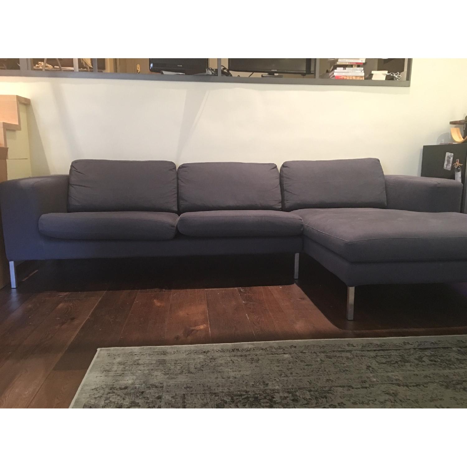Design Within Reach Sectional w/ Chaise + Armchair - image-6