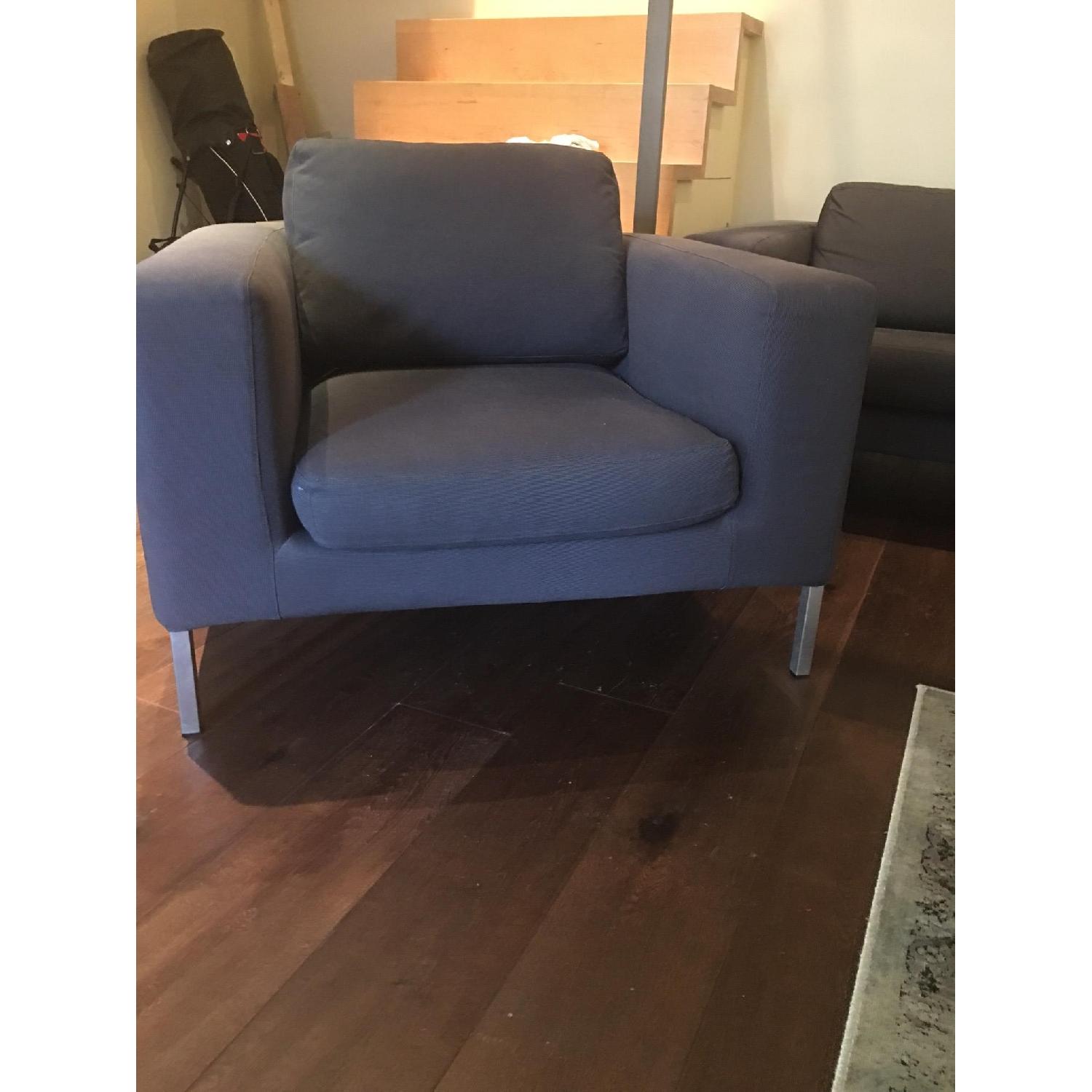 Design Within Reach Sectional w/ Chaise + Armchair - image-7