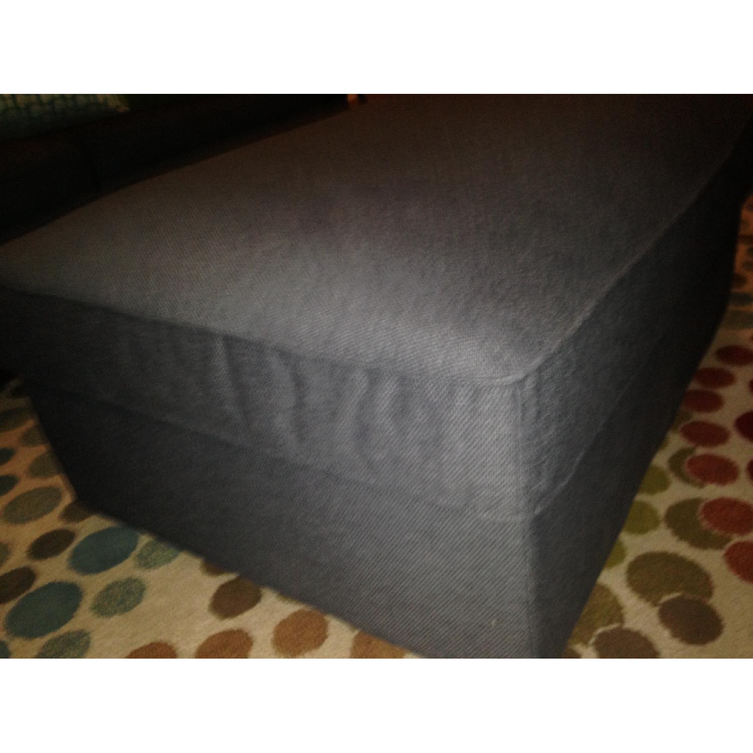Ikea Dark Grey Storage Ottoman - image-1