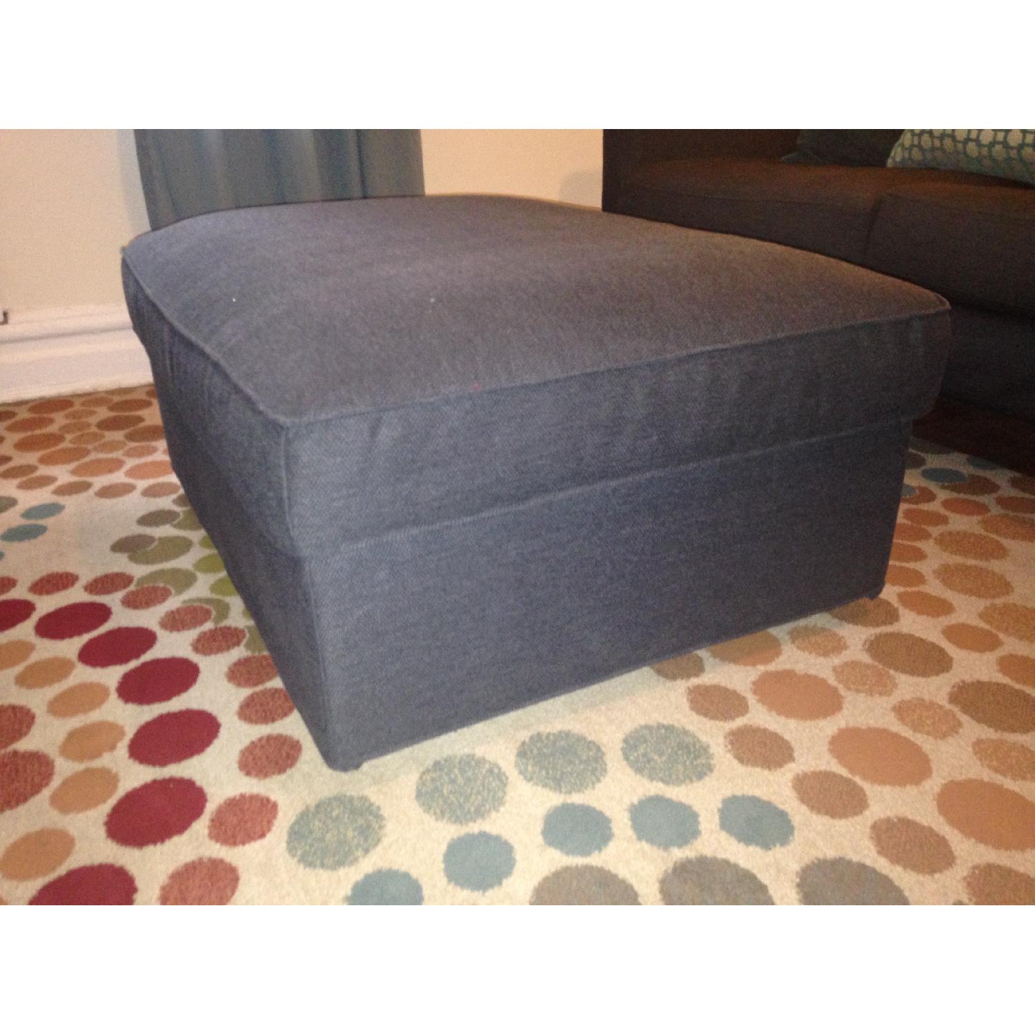Ikea Dark Grey Storage Ottoman - image-2