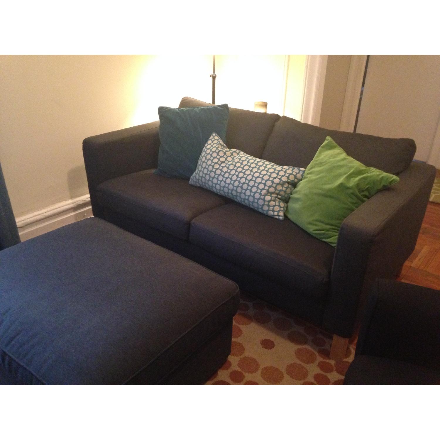Ikea Dark Grey Storage Ottoman - image-4