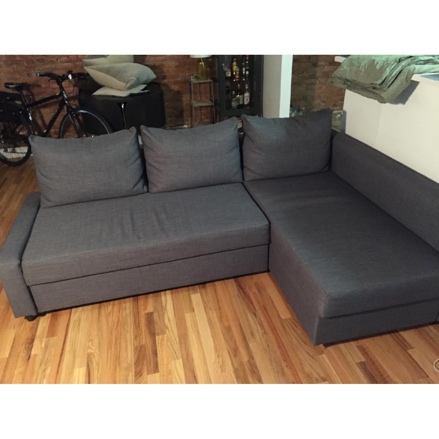 Ikea Sectional Sofa Bed w/ Storage - image-1