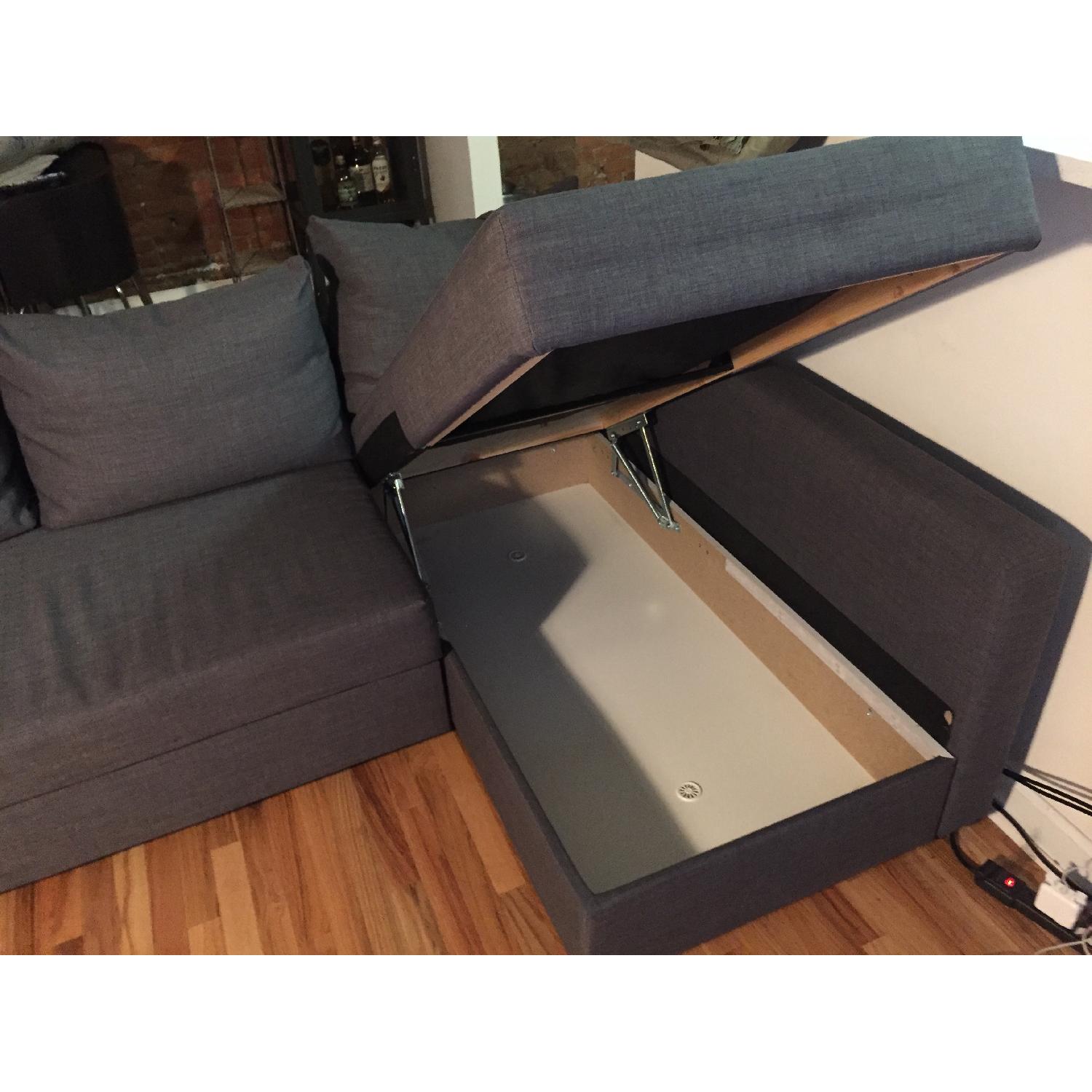 Ikea Sectional Sofa Bed w/ Storage - image-3