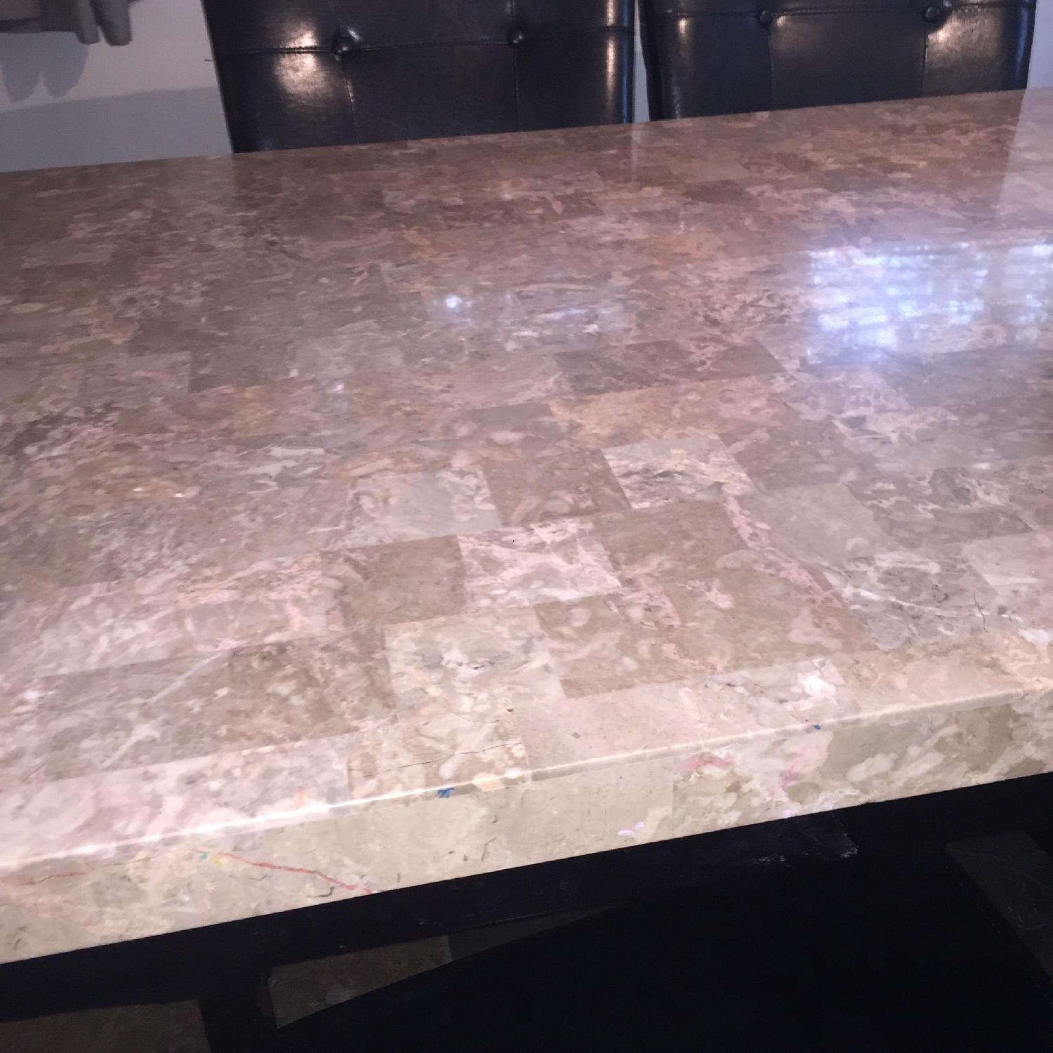 Room Place 7 Piece Marble Dining Set - image-2