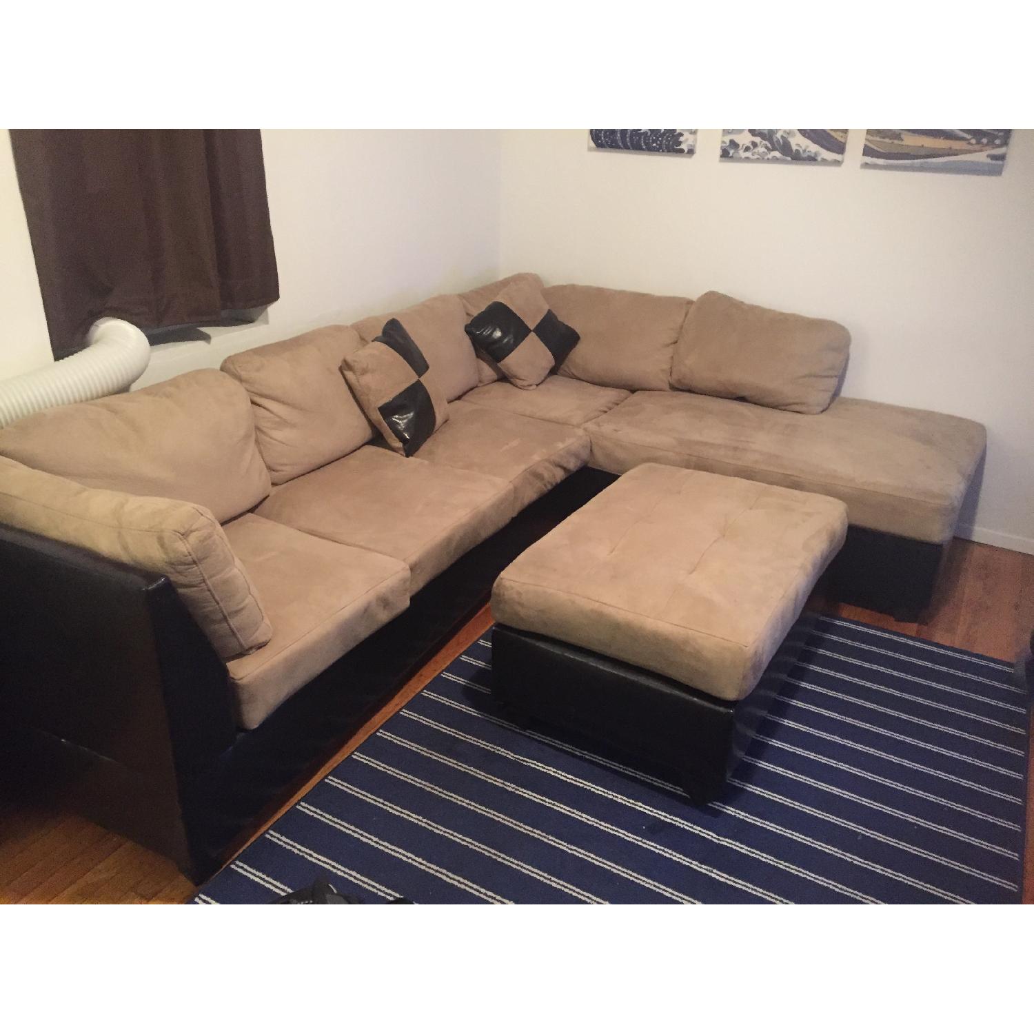 Poundex Sectional w/ Ottoman - image-2