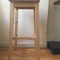 Ikea Bosse Birch Bar Stool - AptDeco