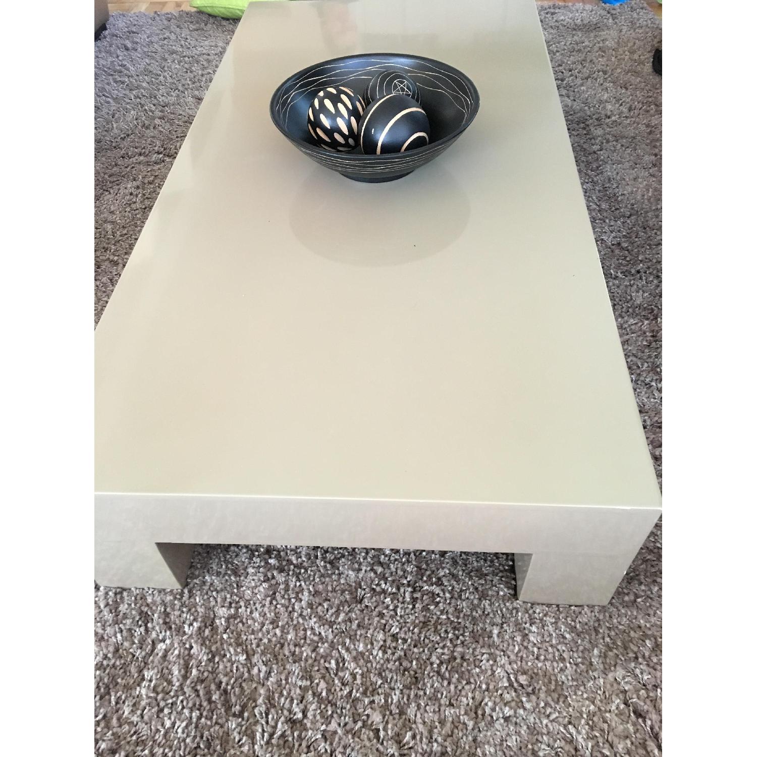 Wood Low Table w/ Glossy Finish - image-3