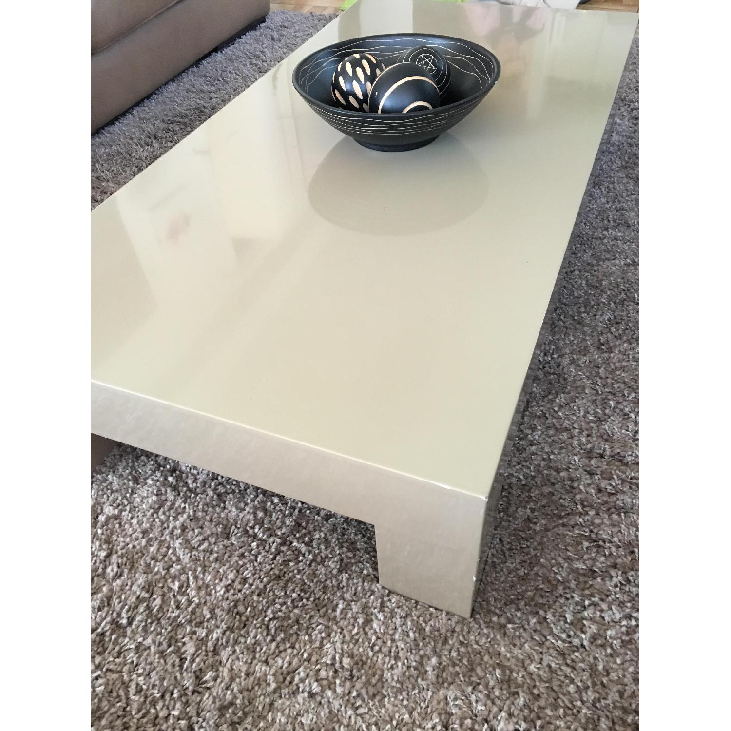 Wood Low Table w/ Glossy Finish - image-4
