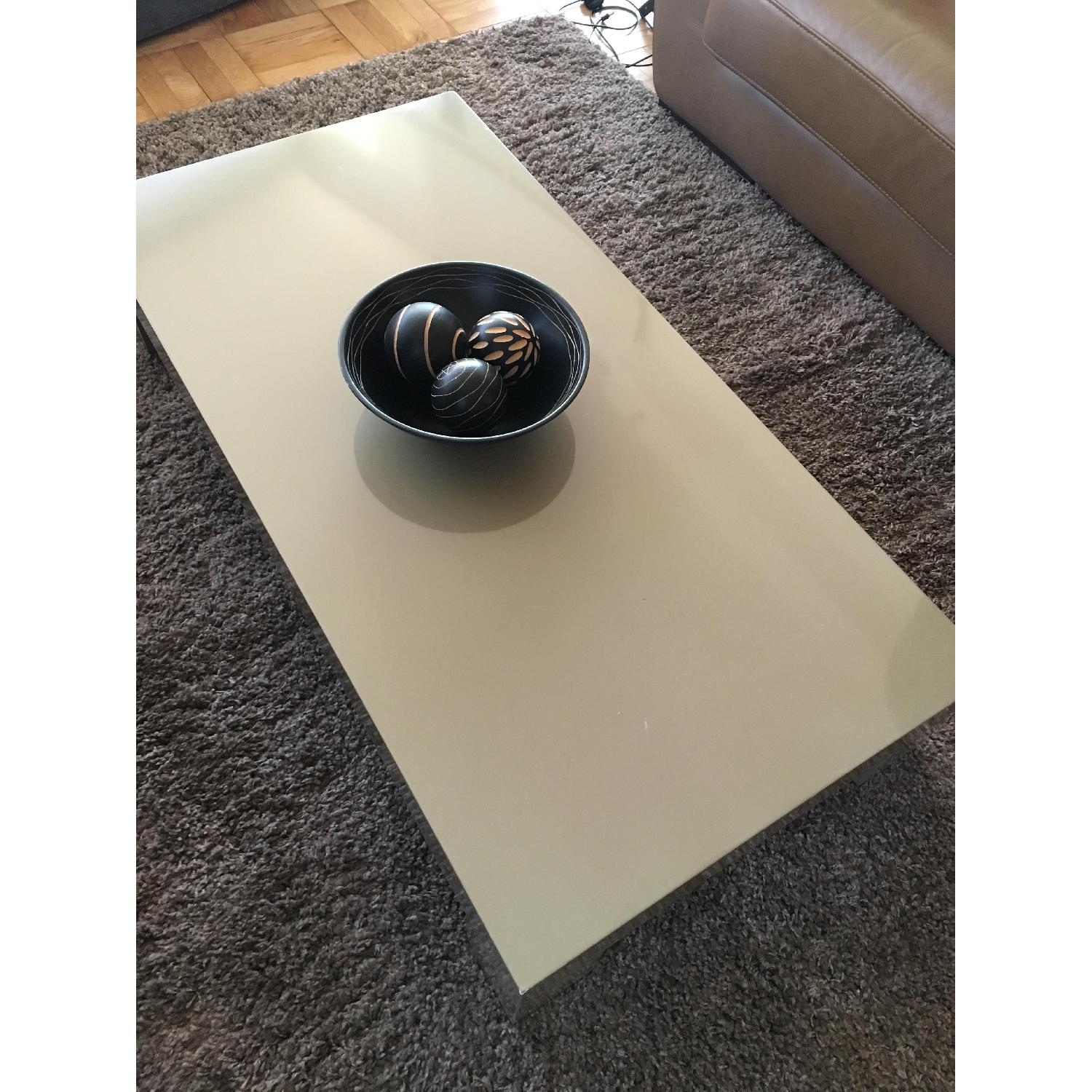 Wood Low Table w/ Glossy Finish - image-5