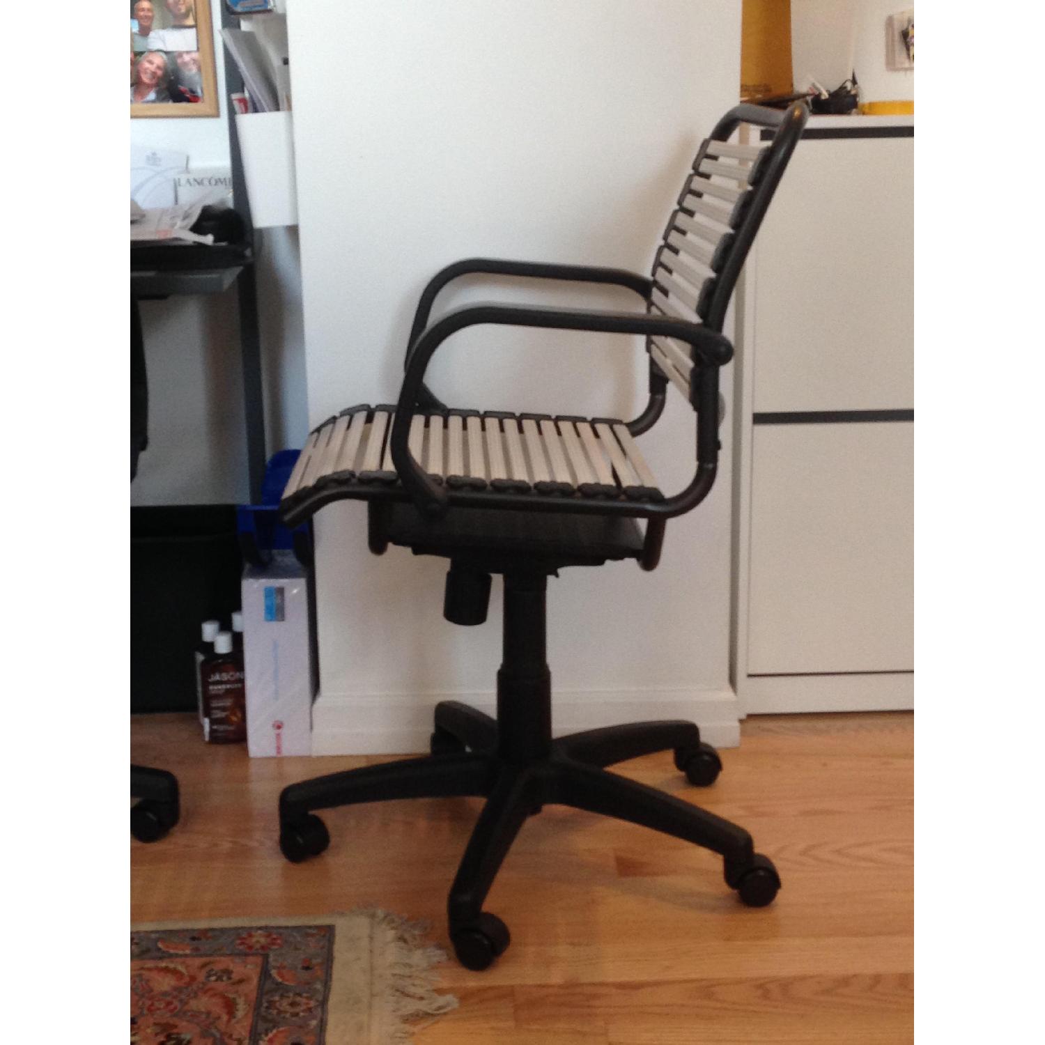 Container Store White Flat Bungee Office Chair w/ Arms - image-3