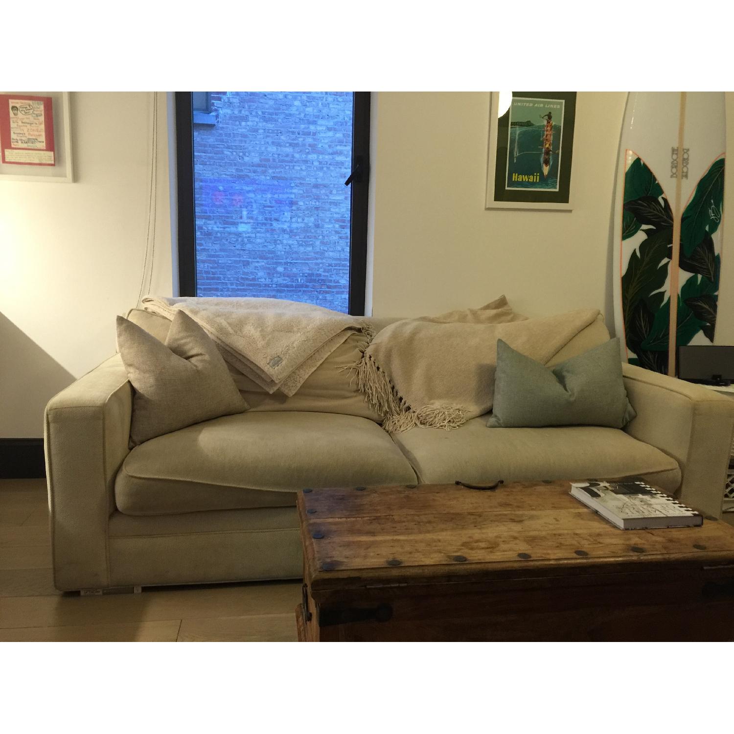 Crate & Barrel Sofa + Chair and Half & Ottoman - image-1