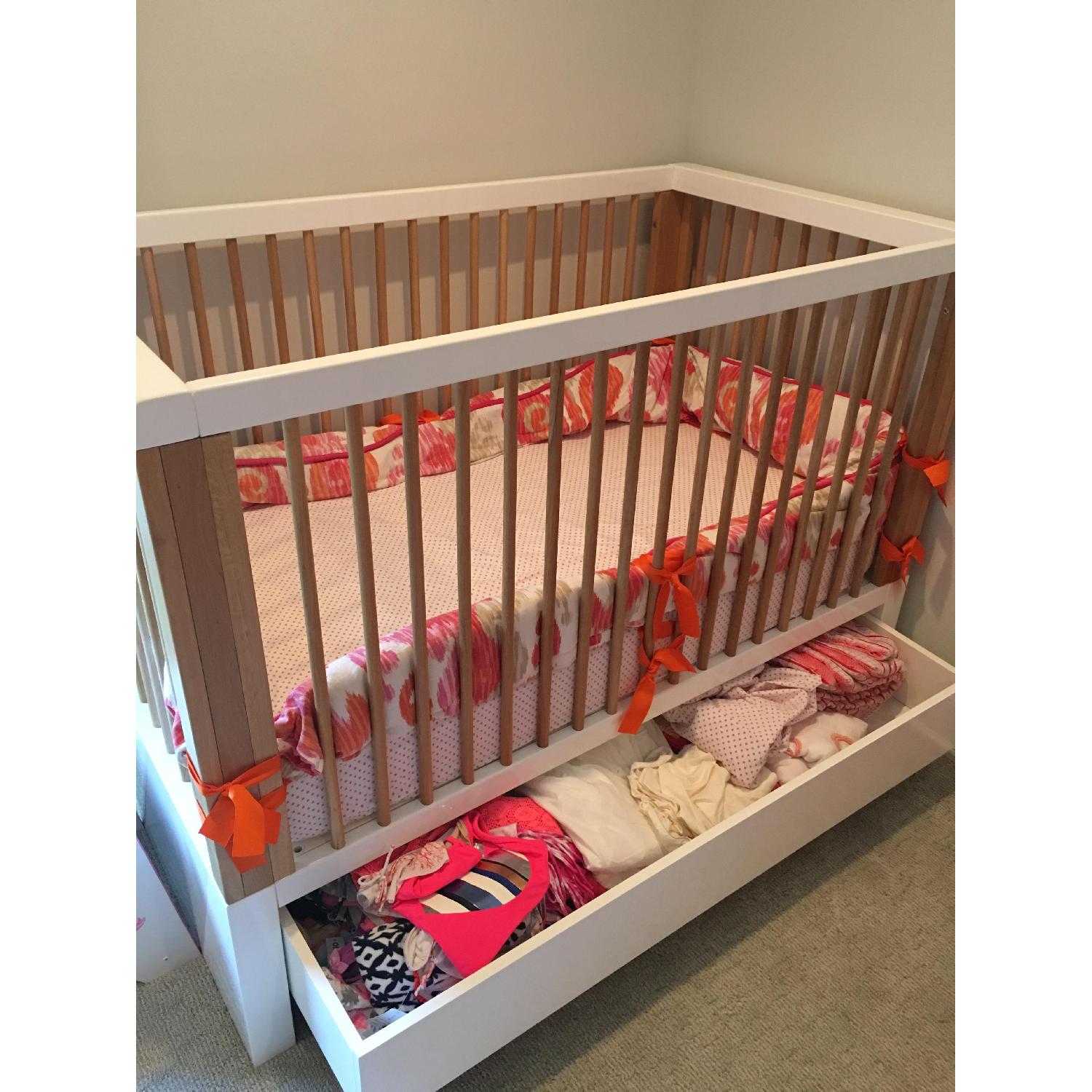 Netto Collection 2 Tone Storage Drawer Crib + Changing Table/Dresser - image-4