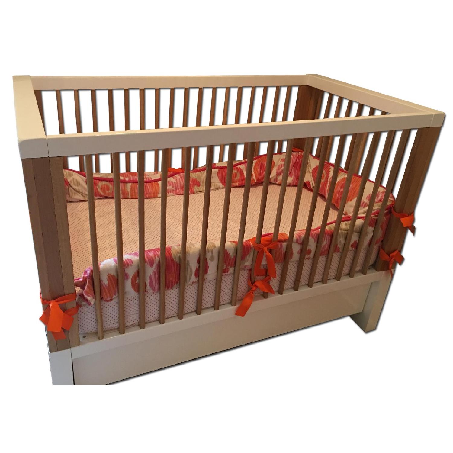 Netto Collection 2 Tone Storage Drawer Crib + Changing Table/Dresser - image-0