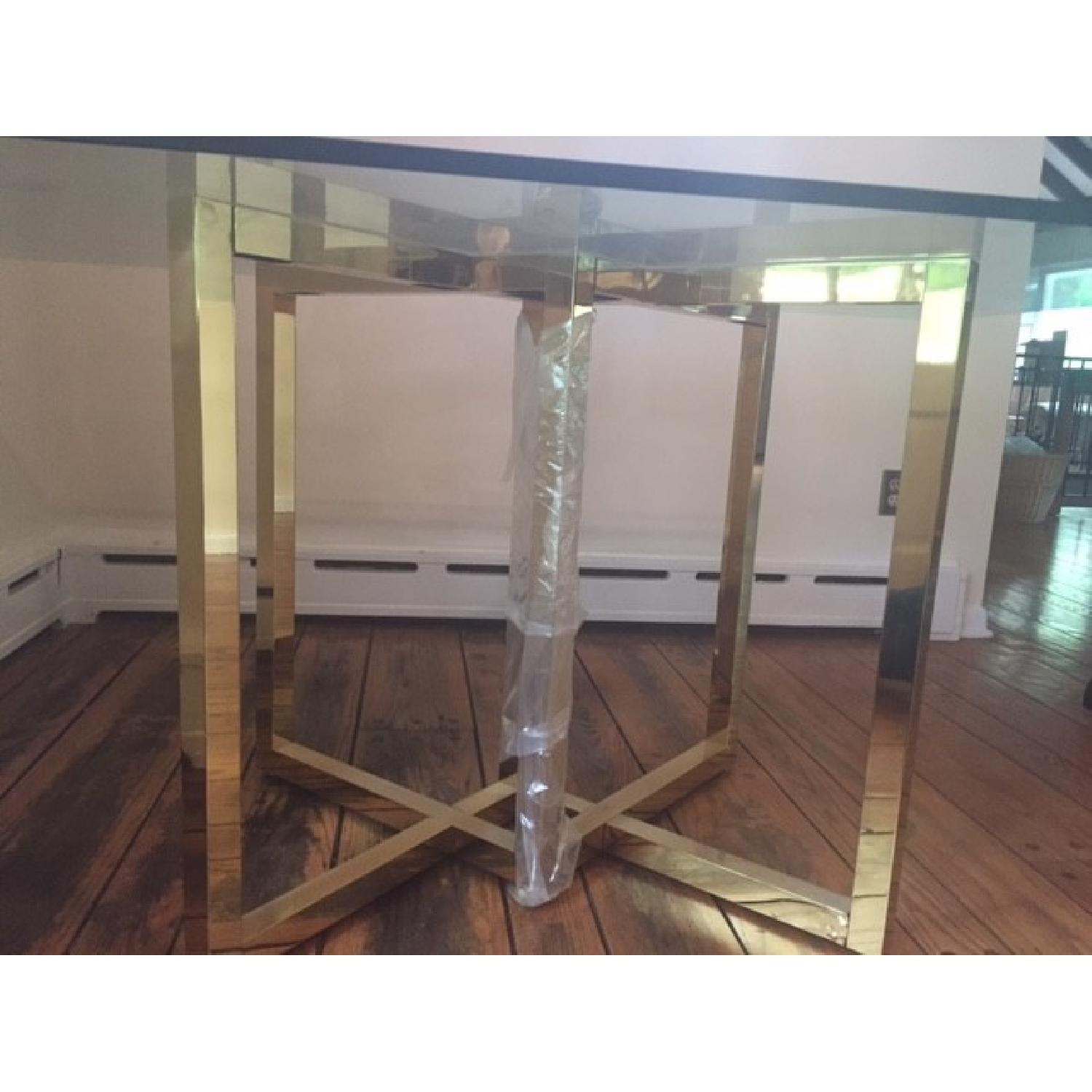 Parable's Tail Brass & Glass Dining Room Table - image-1