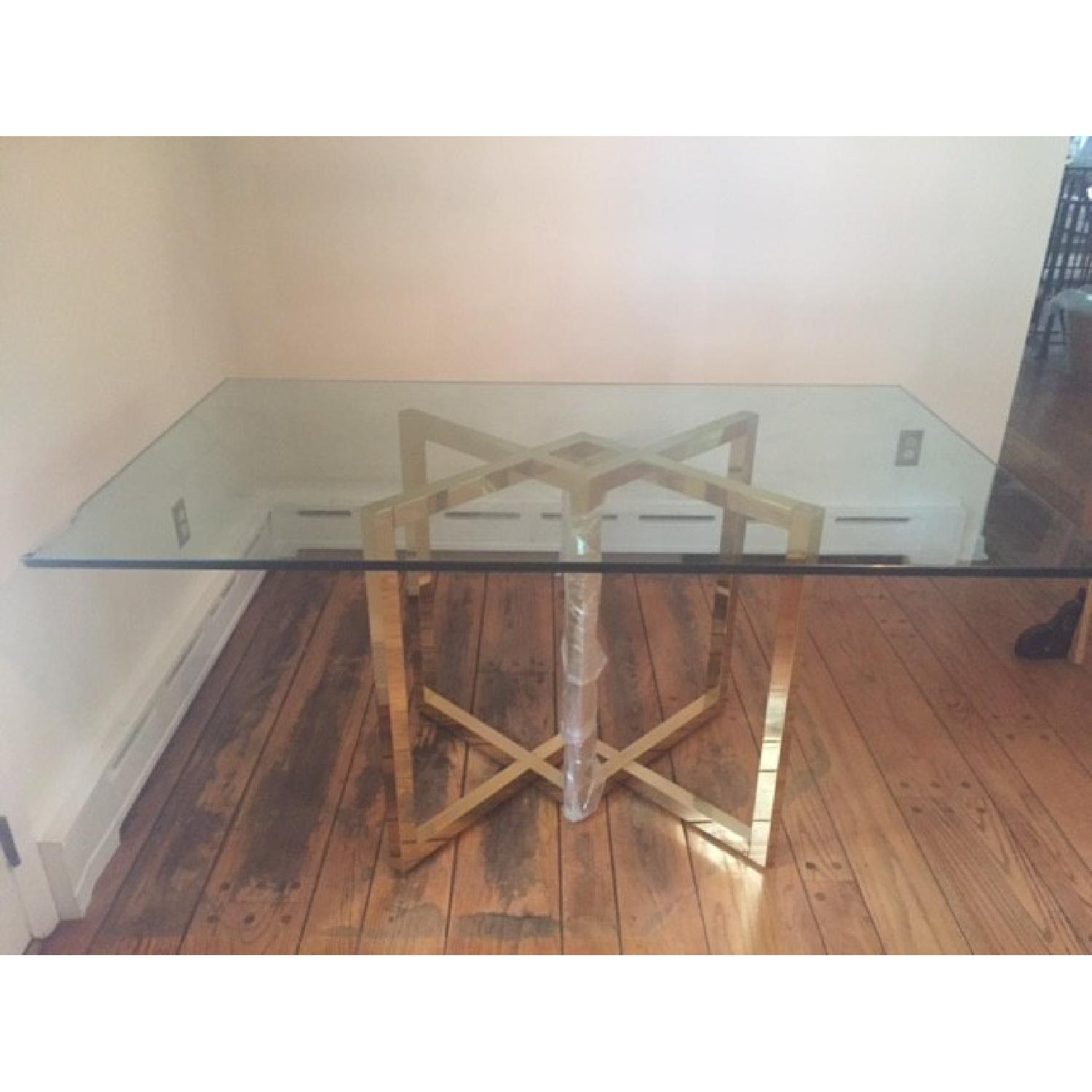 Parable's Tail Brass & Glass Dining Room Table - image-4